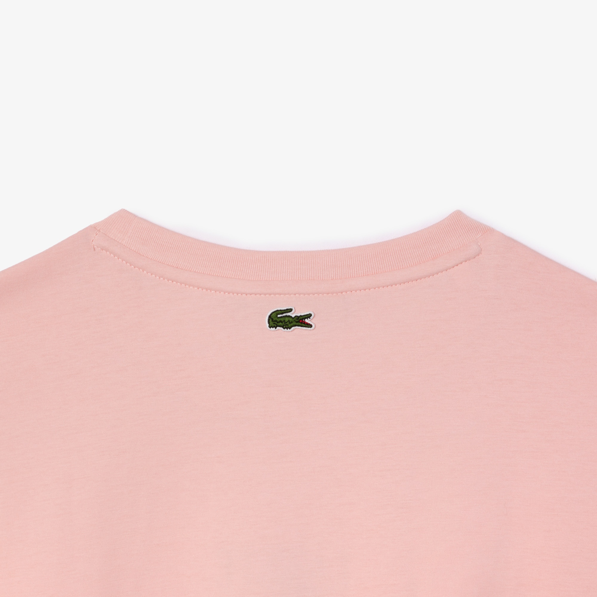 Lacoste Kadın Relaxed Fit Bisiklet Yaka Baskılı Pembe T-Shirt