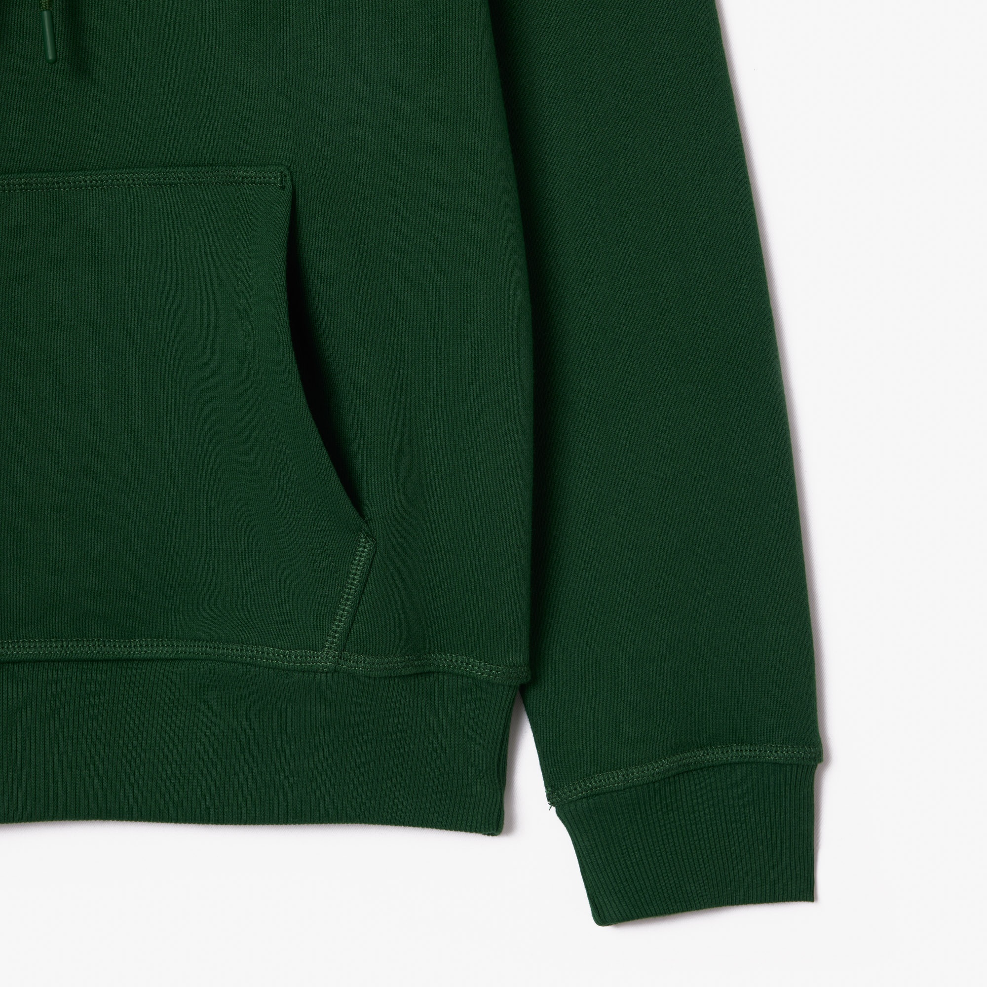 Lacoste Unisex Relaxed Fit Kapüşonlu Baskılı Yeşil Sweatshirt