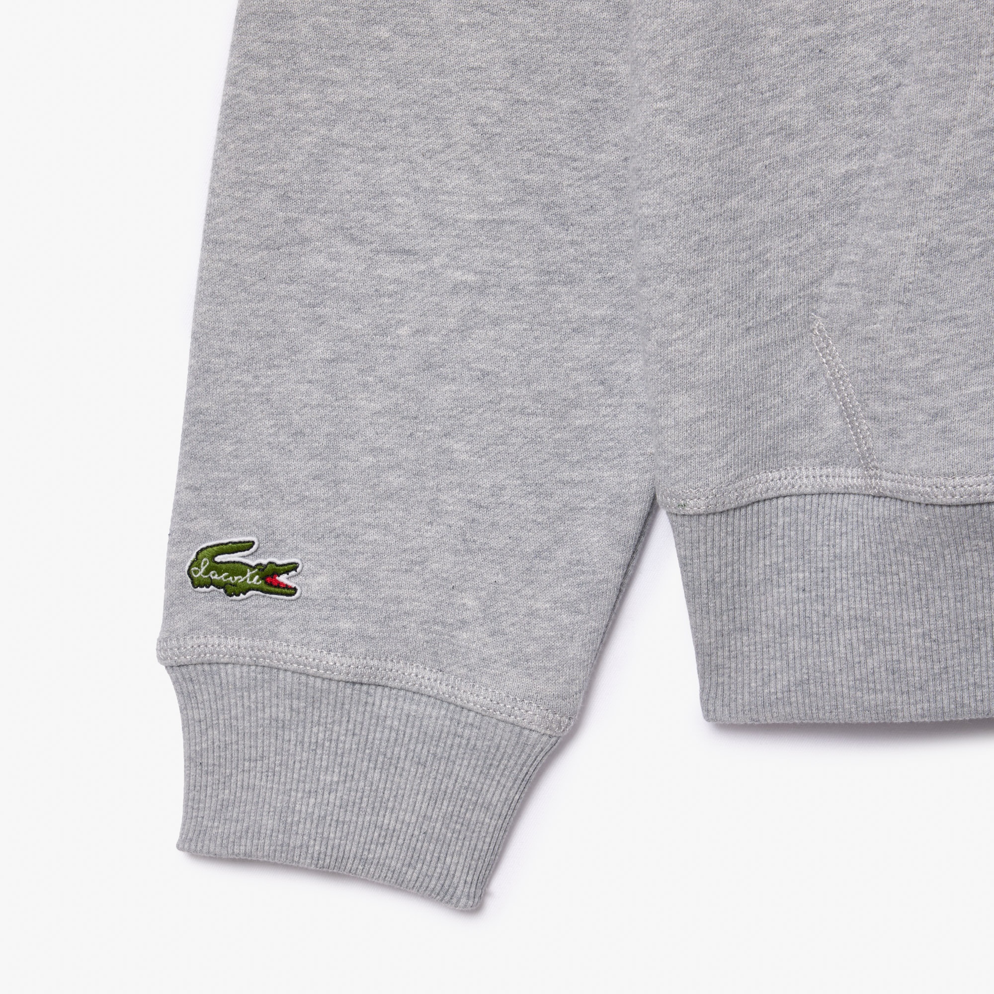 Lacoste Unisex Relaxed Fit Kapüşonlu Gri Sweatshirt