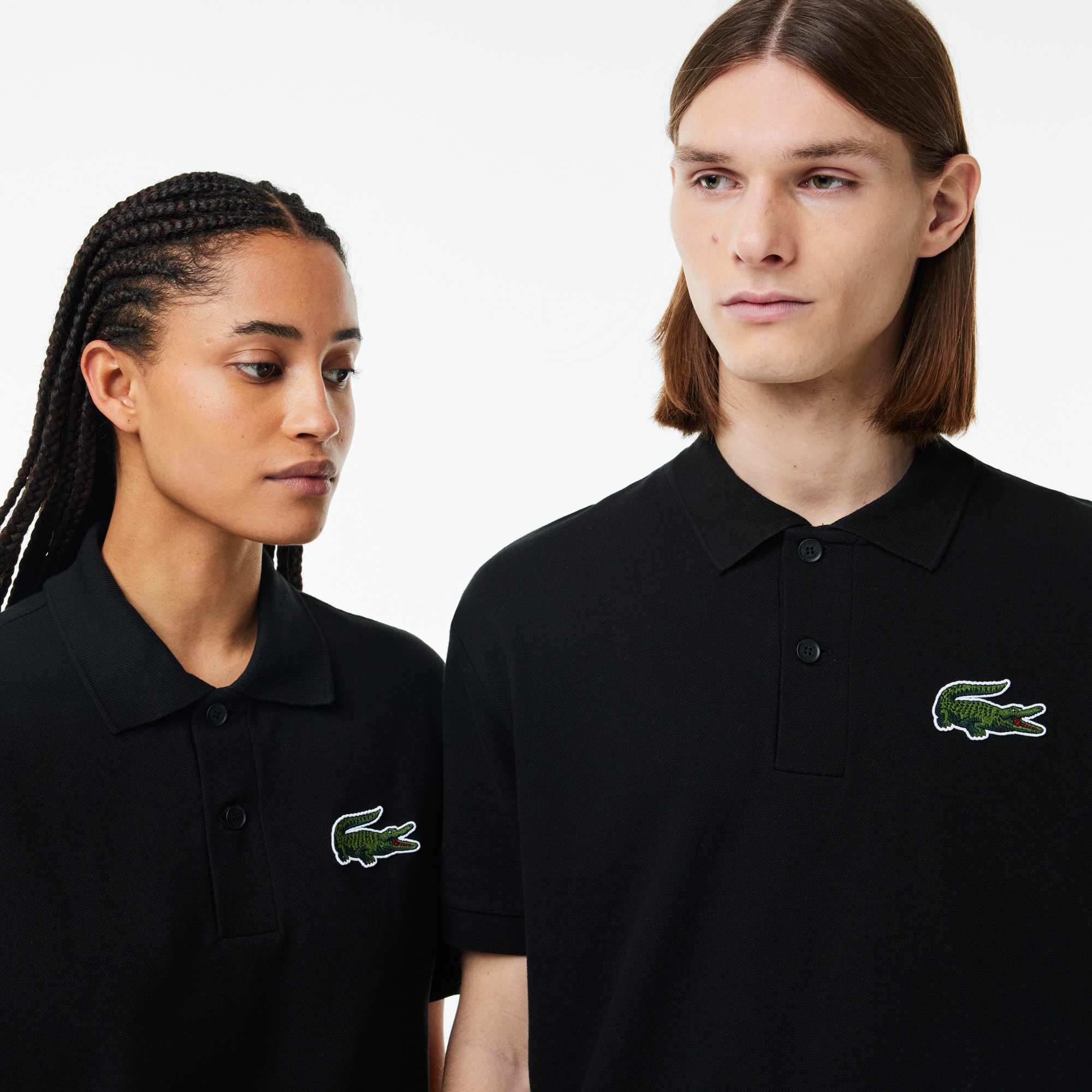 Lacoste L.12.12 Unisex Loose Fit Siyah Polo