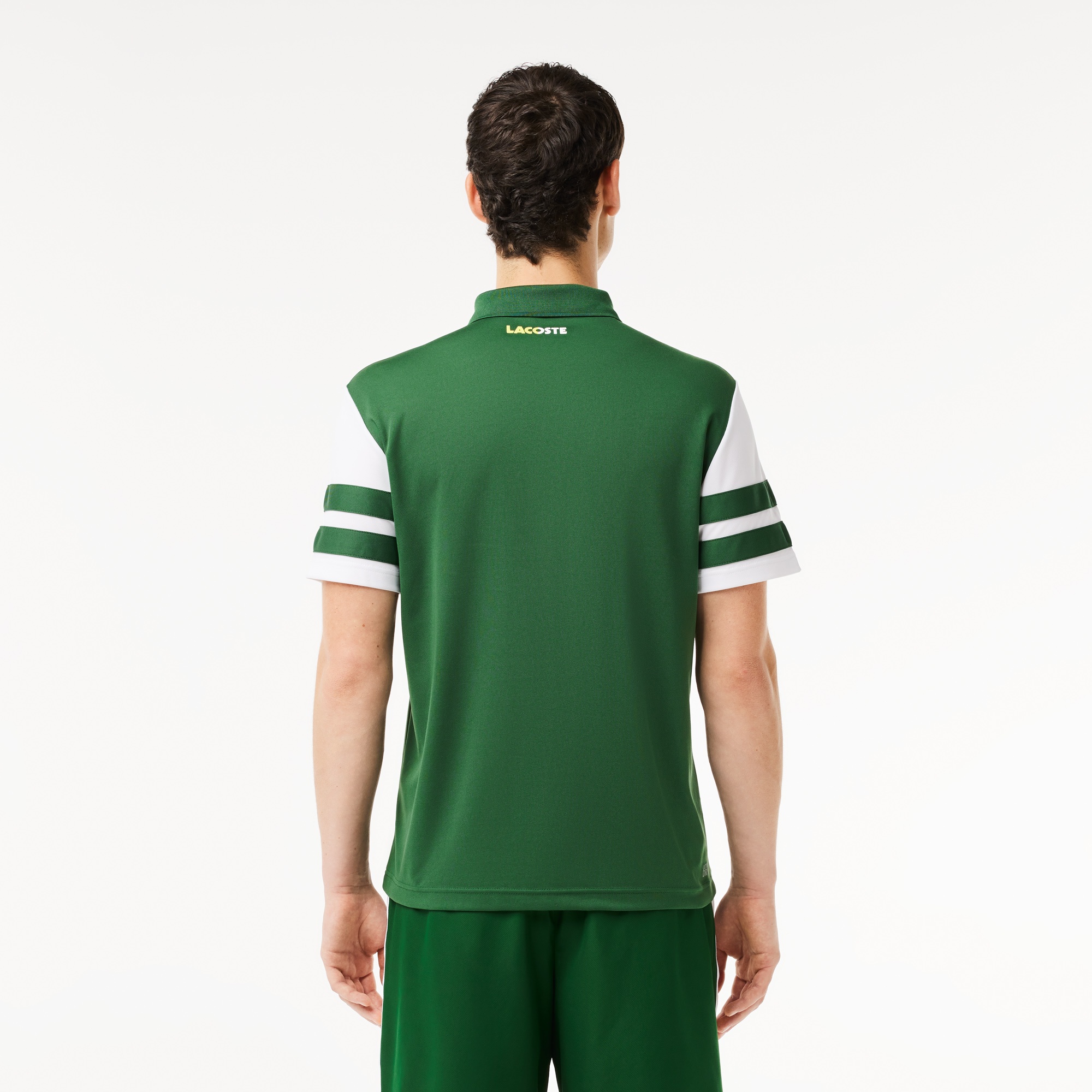Lacoste Erkek Regular Fit Renk Bloklu Yeşil Tenis Polo