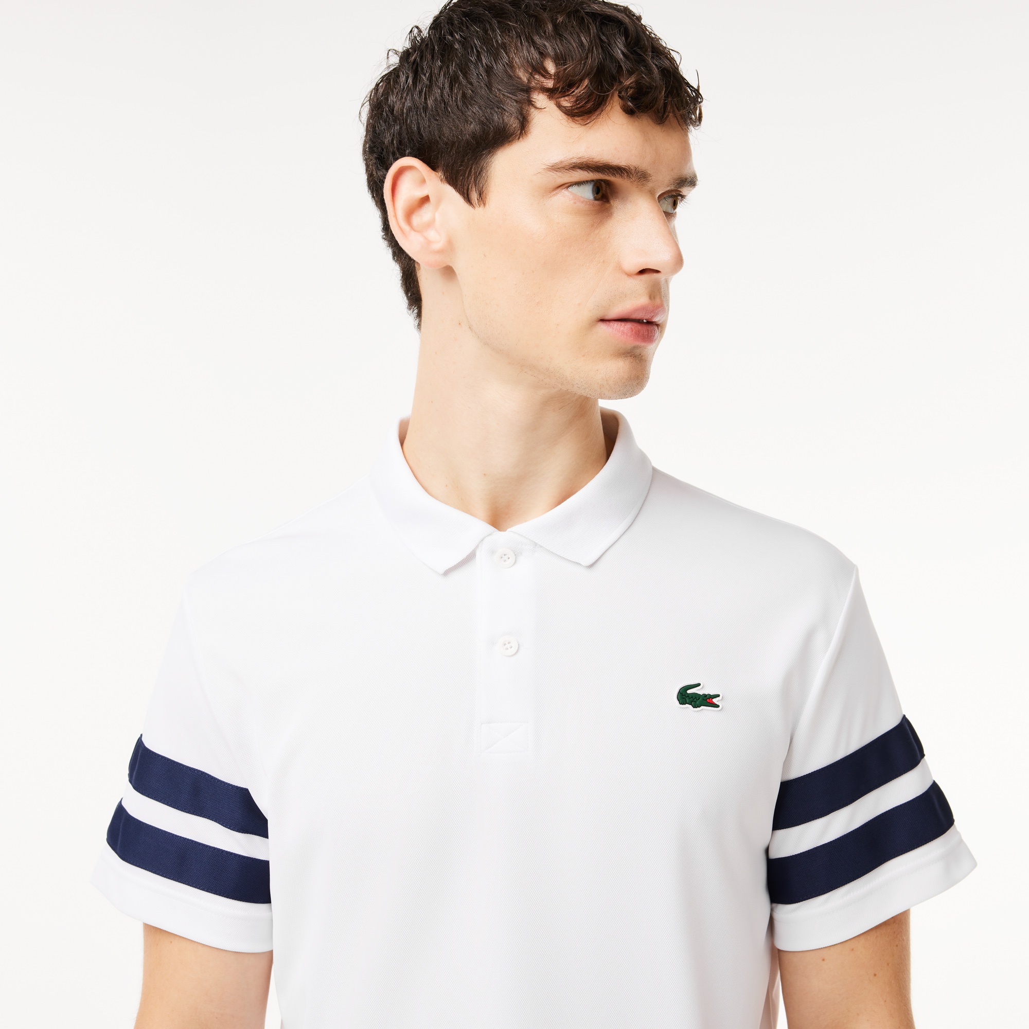 Lacoste Erkek Regular Fit Renk Bloklu Beyaz Tenis Polo