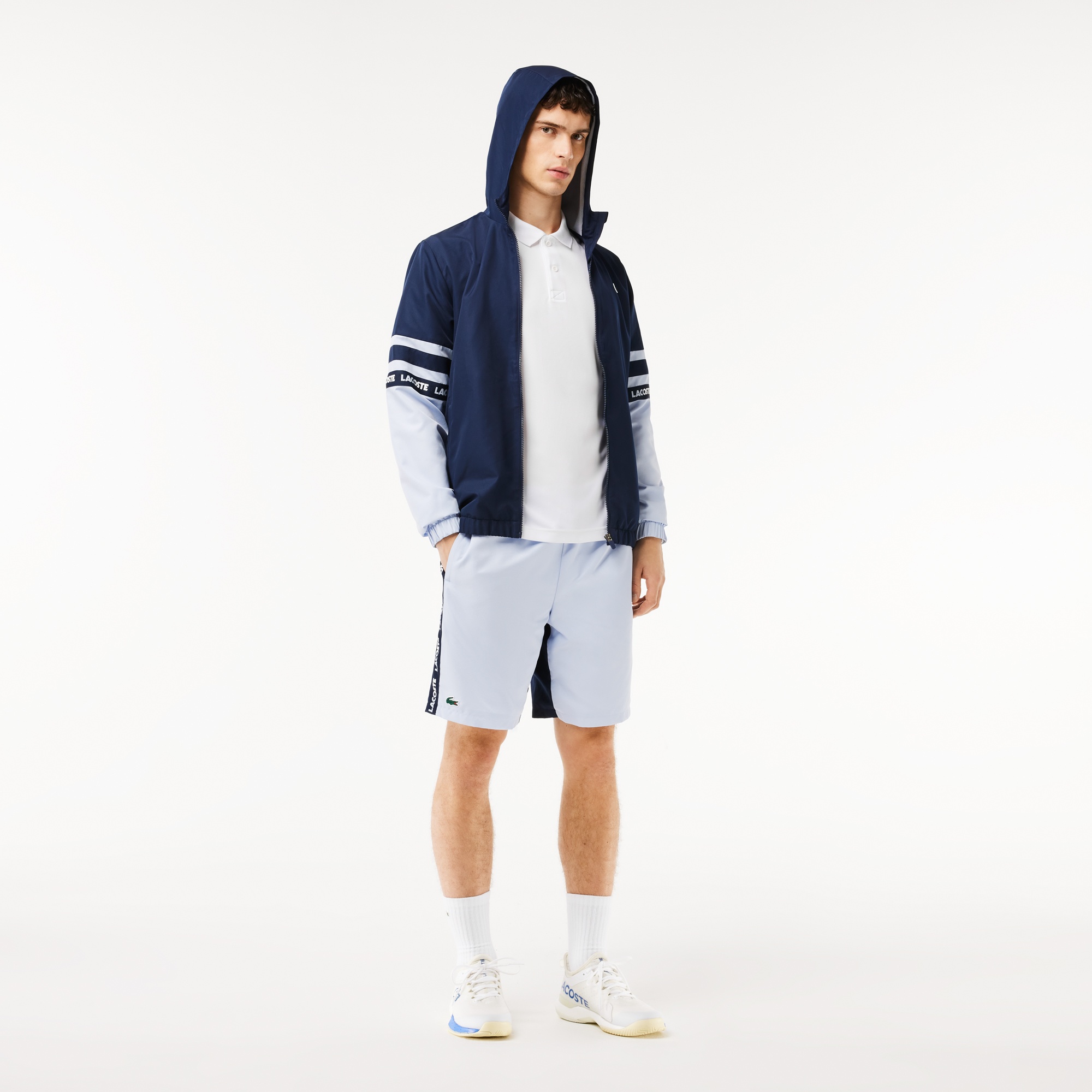 Lacoste Erkek Regular Fit Renk Bloklu Beyaz Tenis Polo