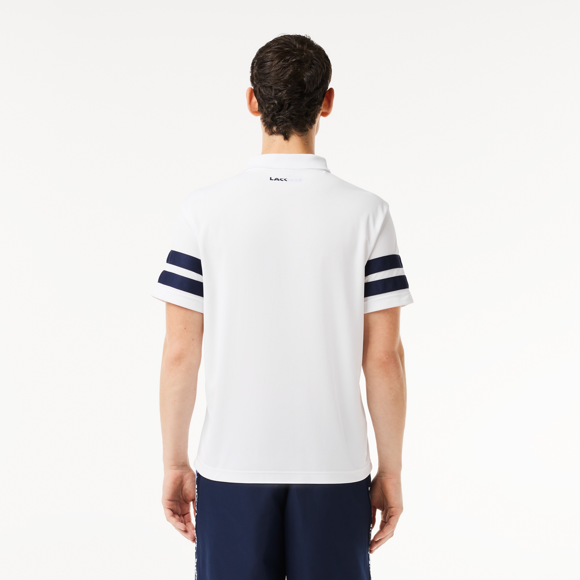 Lacoste Erkek Regular Fit Renk Bloklu Beyaz Tenis Polo