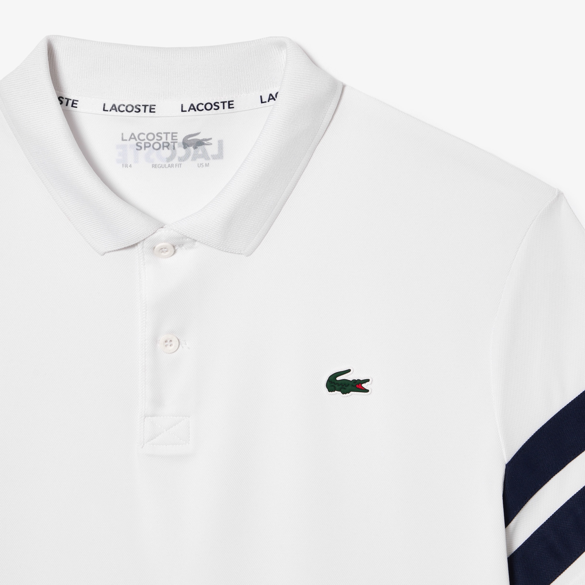 Lacoste Erkek Regular Fit Renk Bloklu Beyaz Tenis Polo