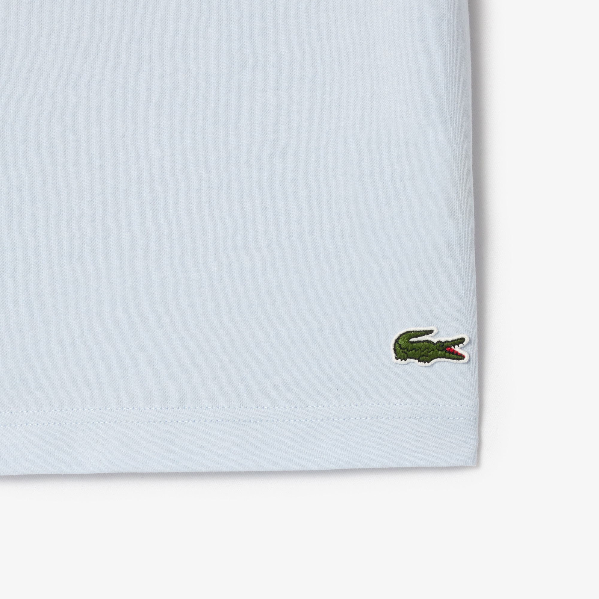 Lacoste Erkek Regular Fit Bisiklet Yaka Baskılı Açık Mavi T-Shirt