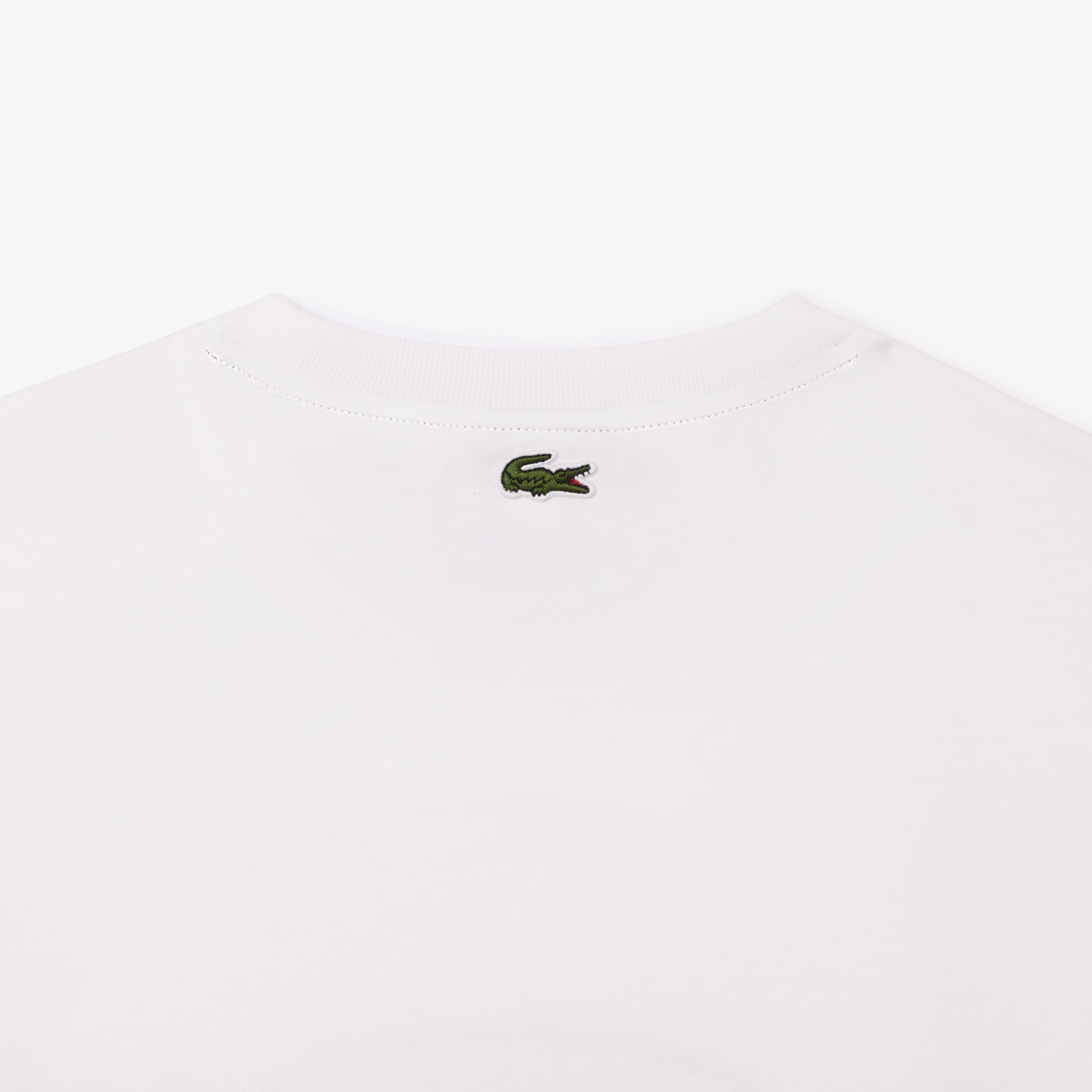 Lacoste Erkek Regular Fit Bisiklet Yaka Monogram Beyaz T-Shirt