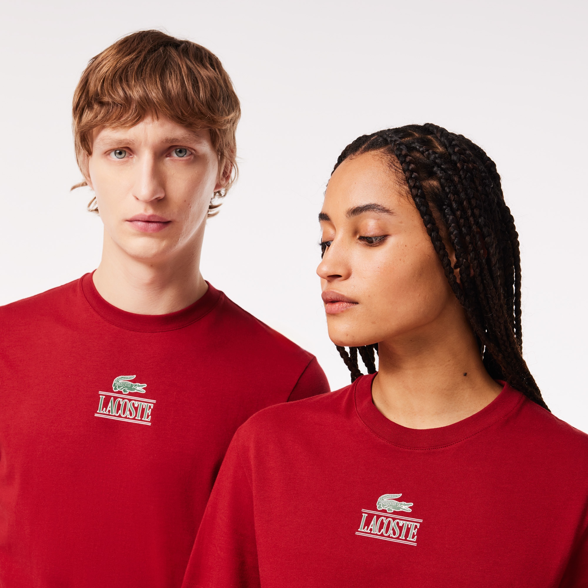 Lacoste Unisex Regular Fit Bisiklet Yaka Kırmızı T-Shirt