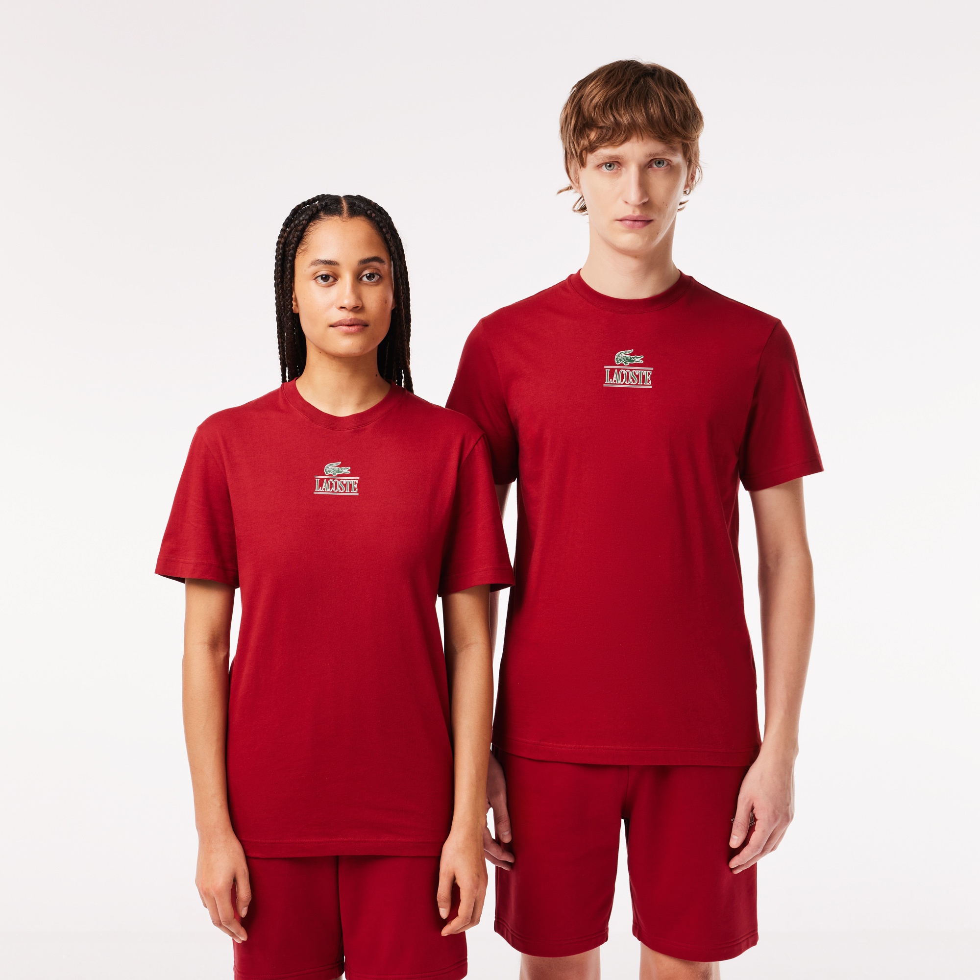 Lacoste Unisex Regular Fit Bisiklet Yaka Kırmızı T-Shirt