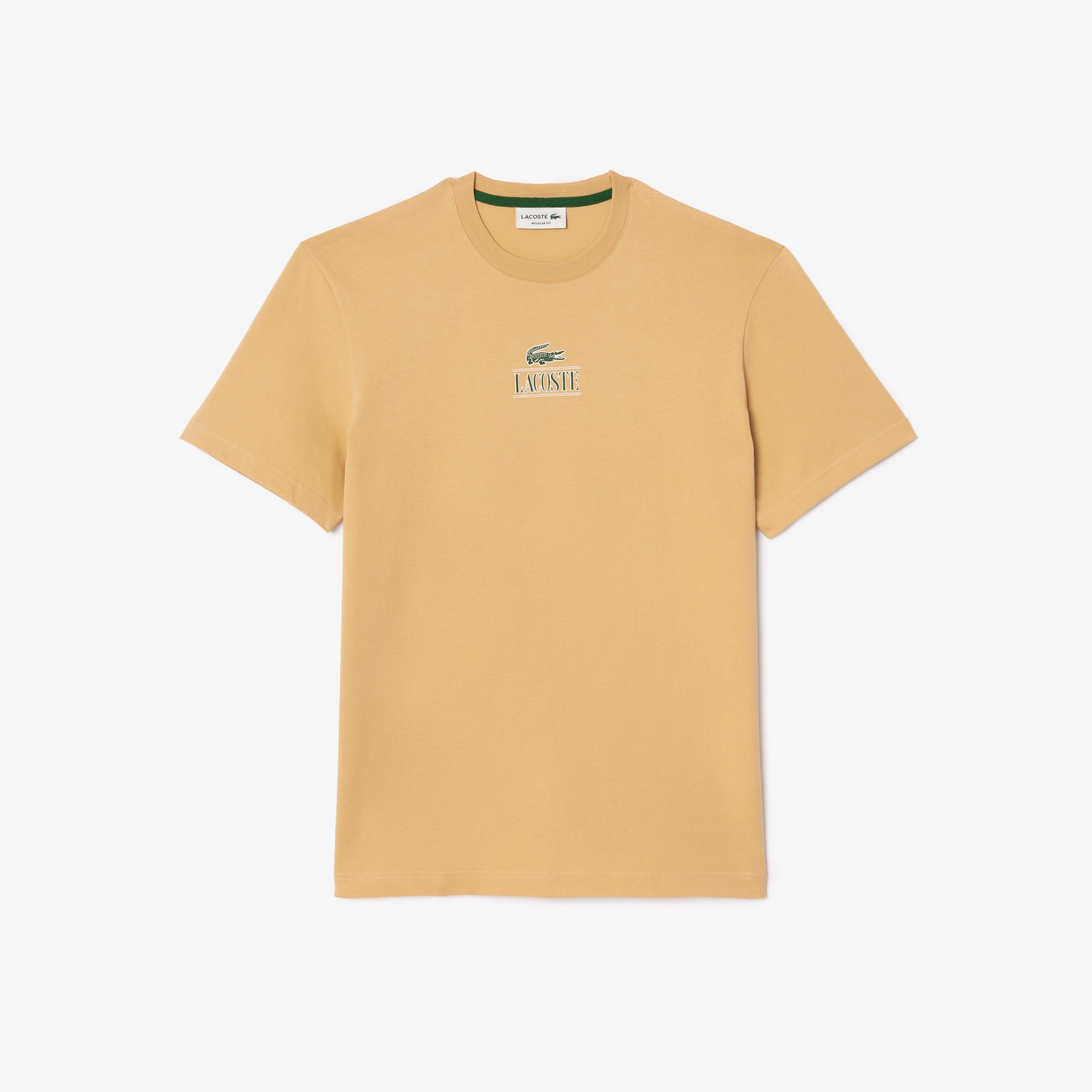 Lacoste Unisex Regular Fit Bisiklet Yaka Bej T-Shirt