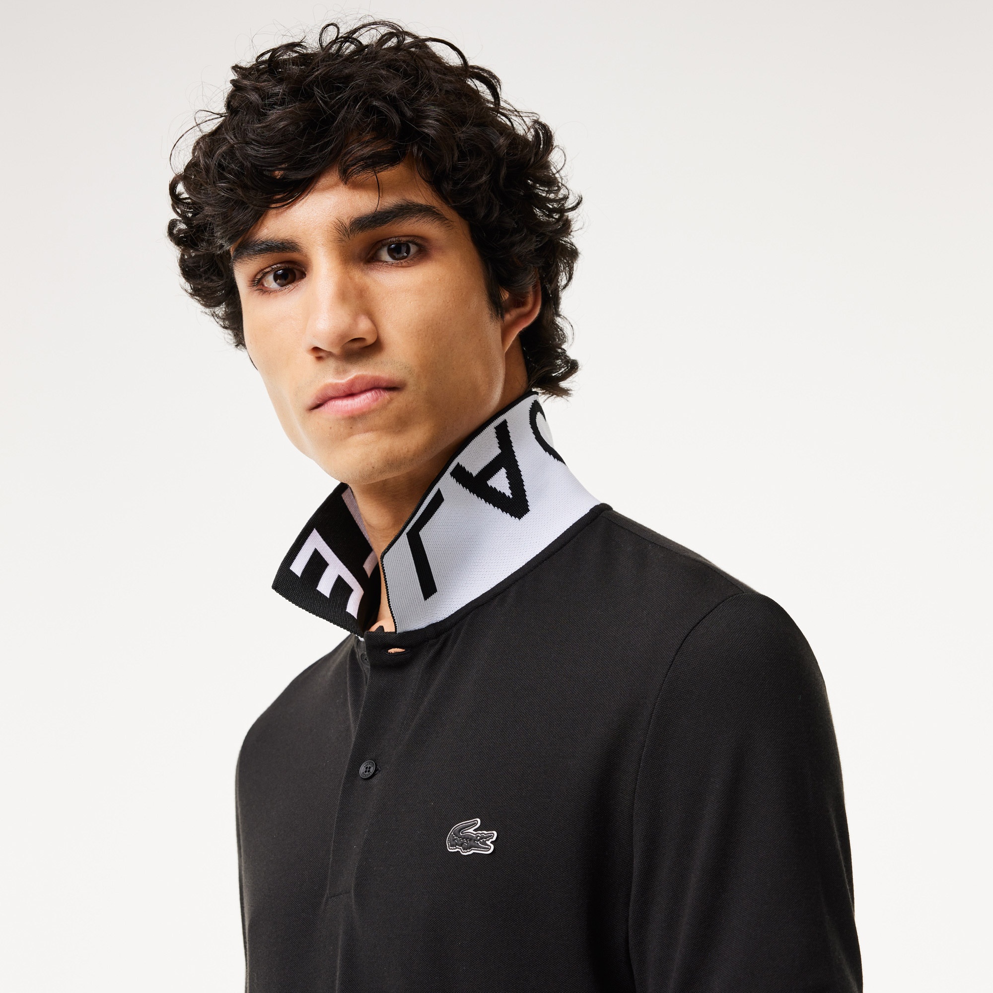 Lacoste Active Erkek Slim Fit Baskılı Siyah Polo