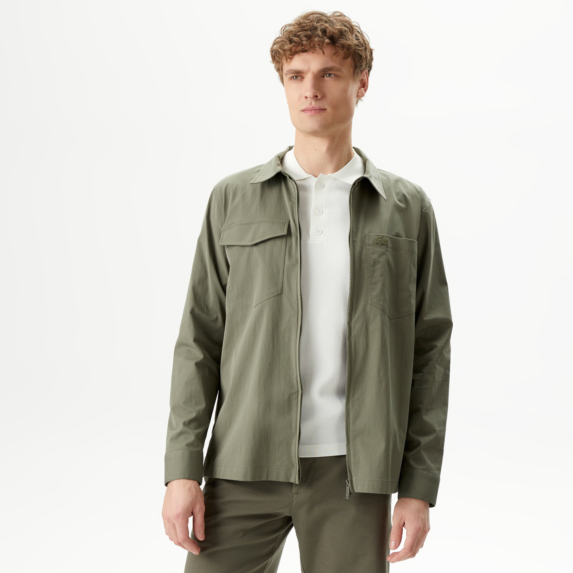 Lacoste Erkek Relaxed Fit Yeşil Gömlek