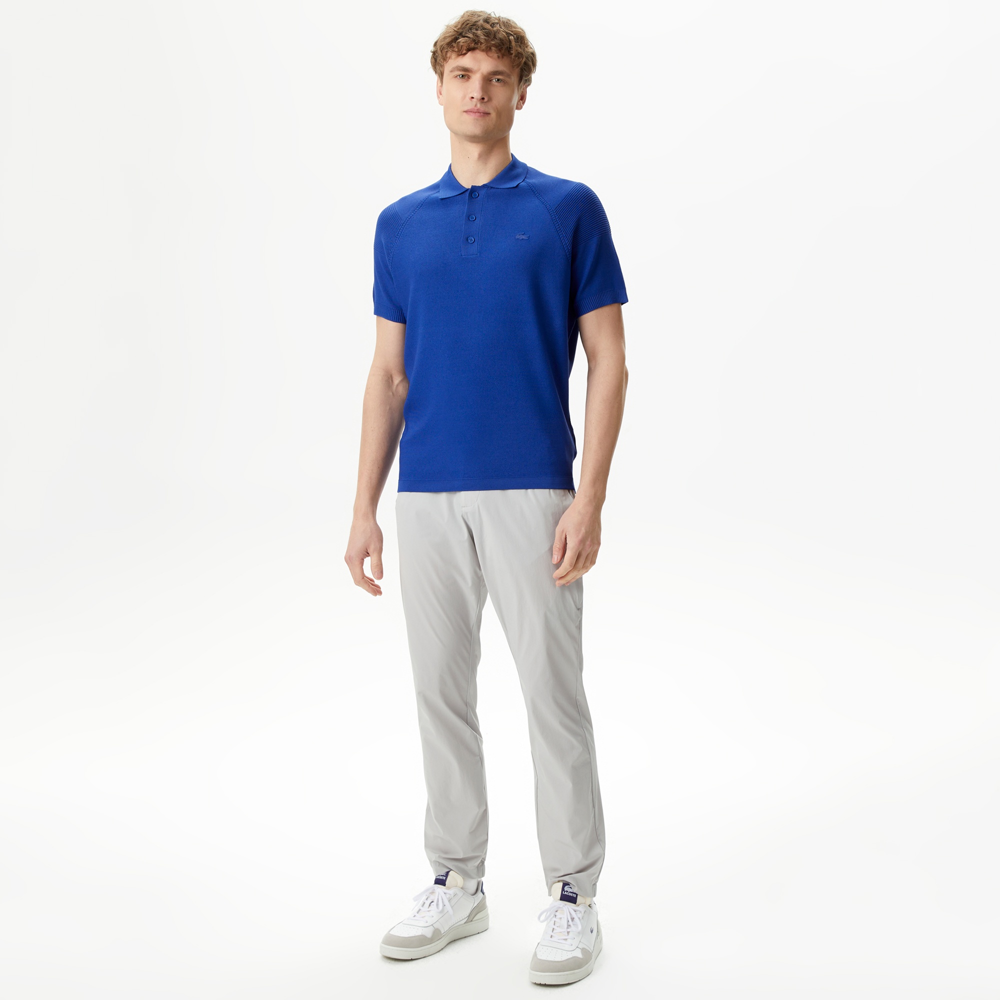 Lacoste Erkek Regular Fit Kısa Kollu Polo Yaka Mavi Triko