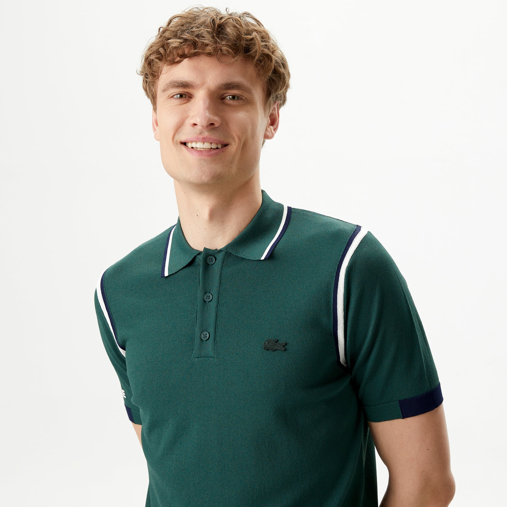 Lacoste Erkek Regular Fit Polo Yaka Yeşil Triko