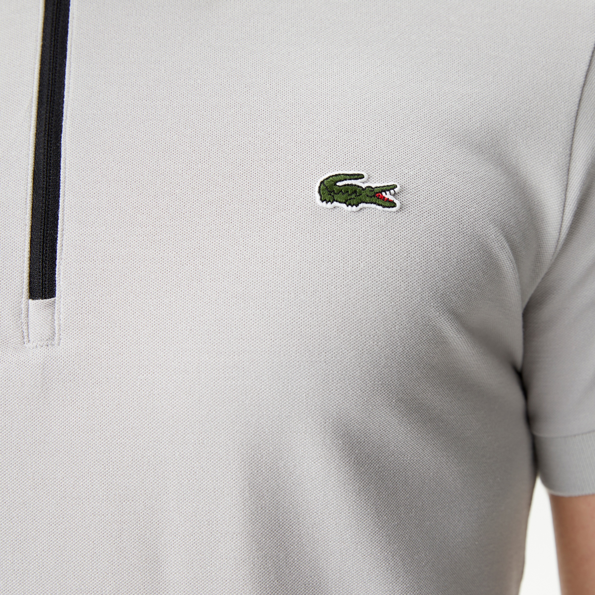 Lacoste Erkek Regular Fit Fermuarlı Yaka Gri Polo