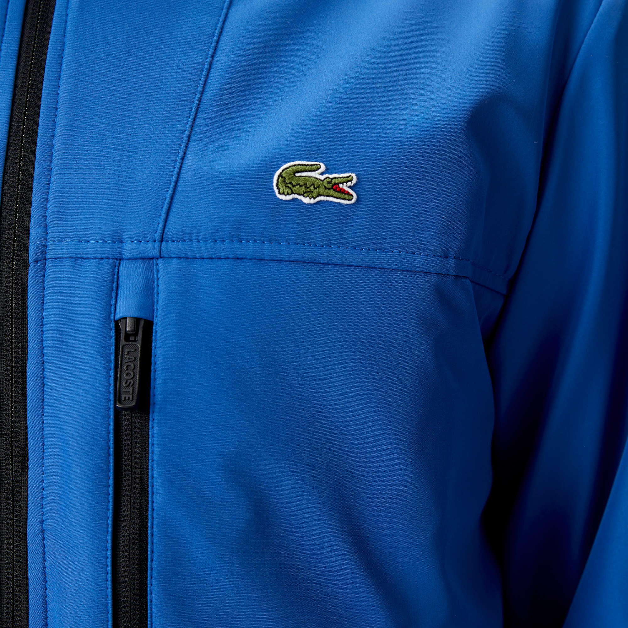 Lacoste Erkek Kapüşonlu Mavi Yağmurluk