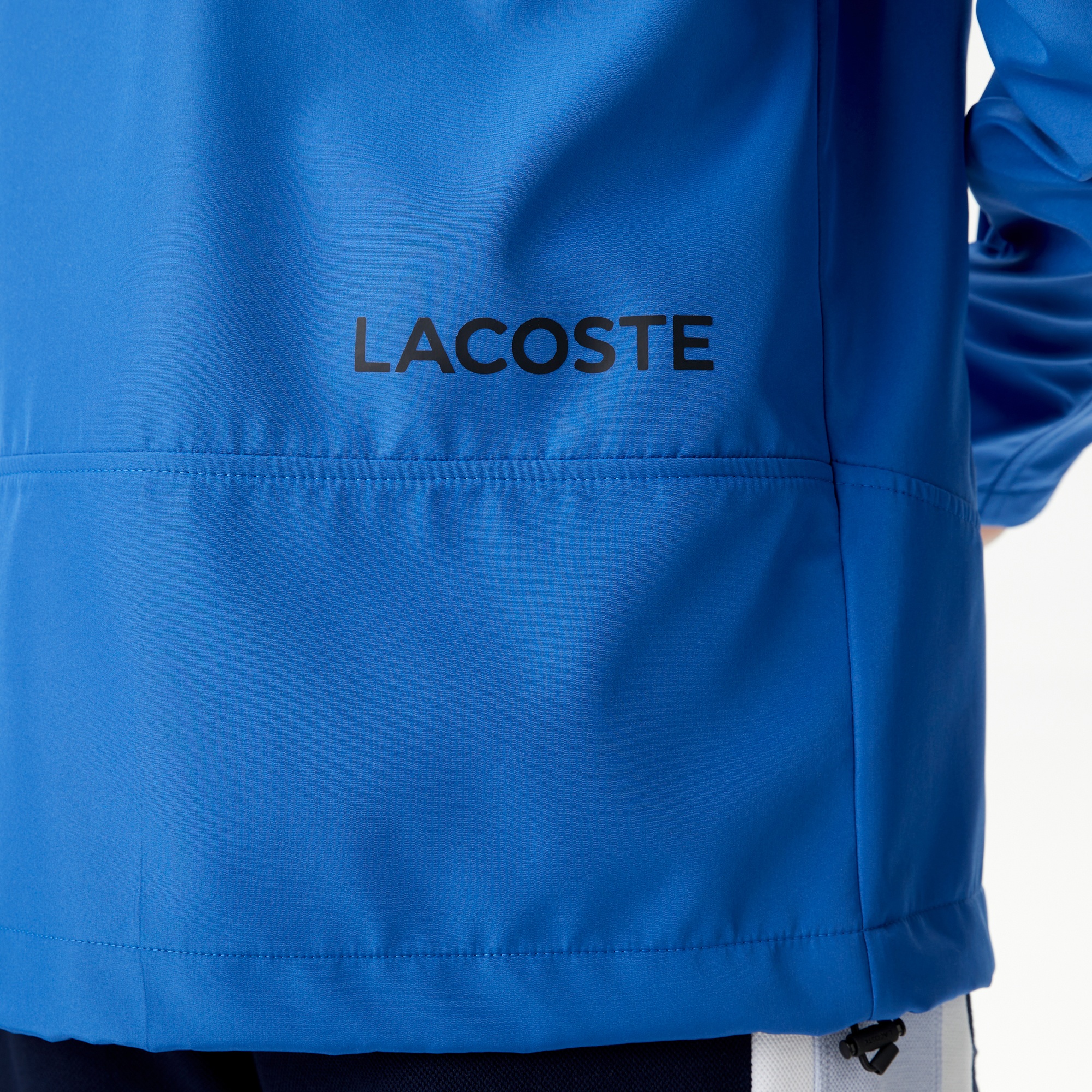 Lacoste Erkek Kapüşonlu Mavi Yağmurluk