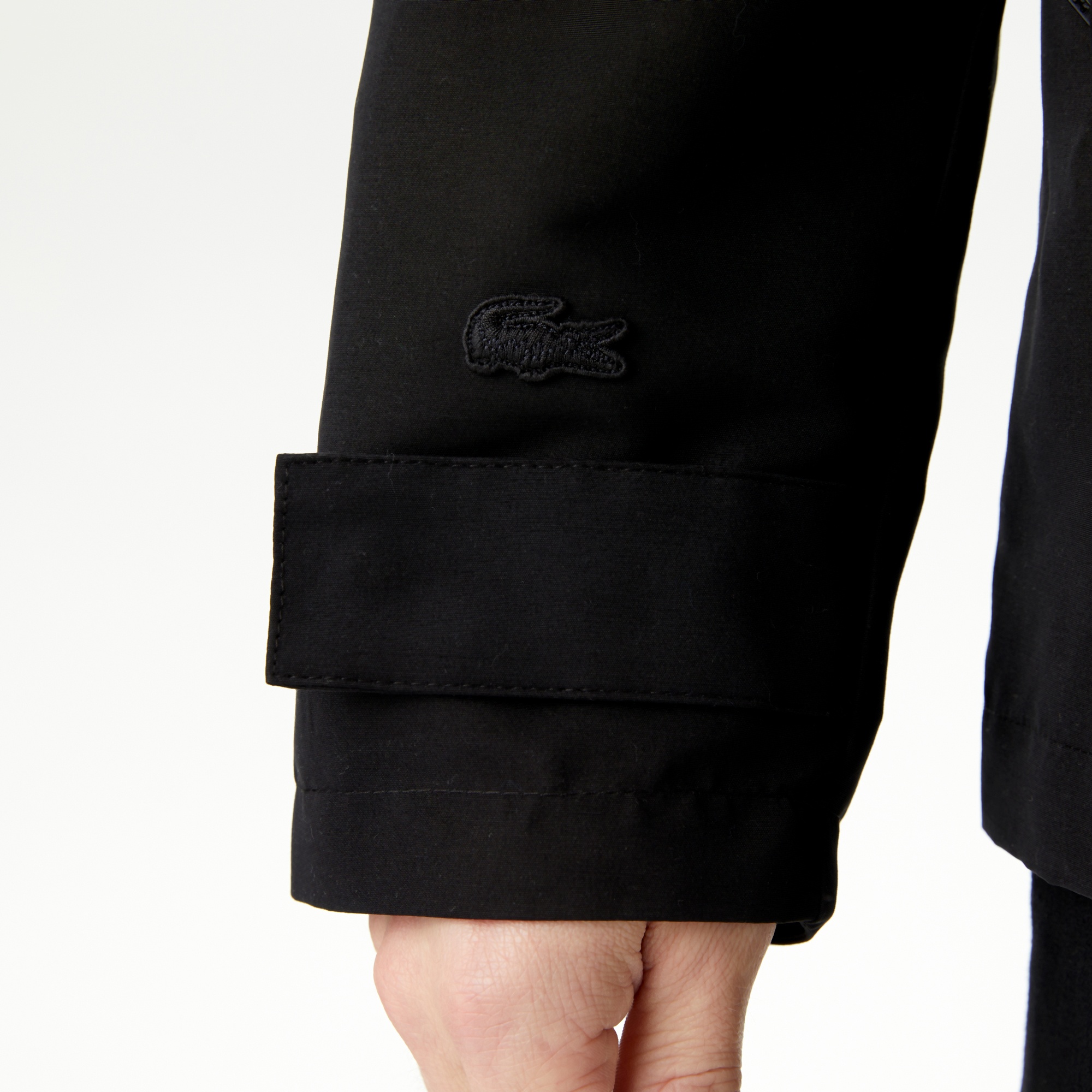 Lacoste Erkek Kapüşonlu Siyah Çıkarılabilir Yelek Detaylı Mont