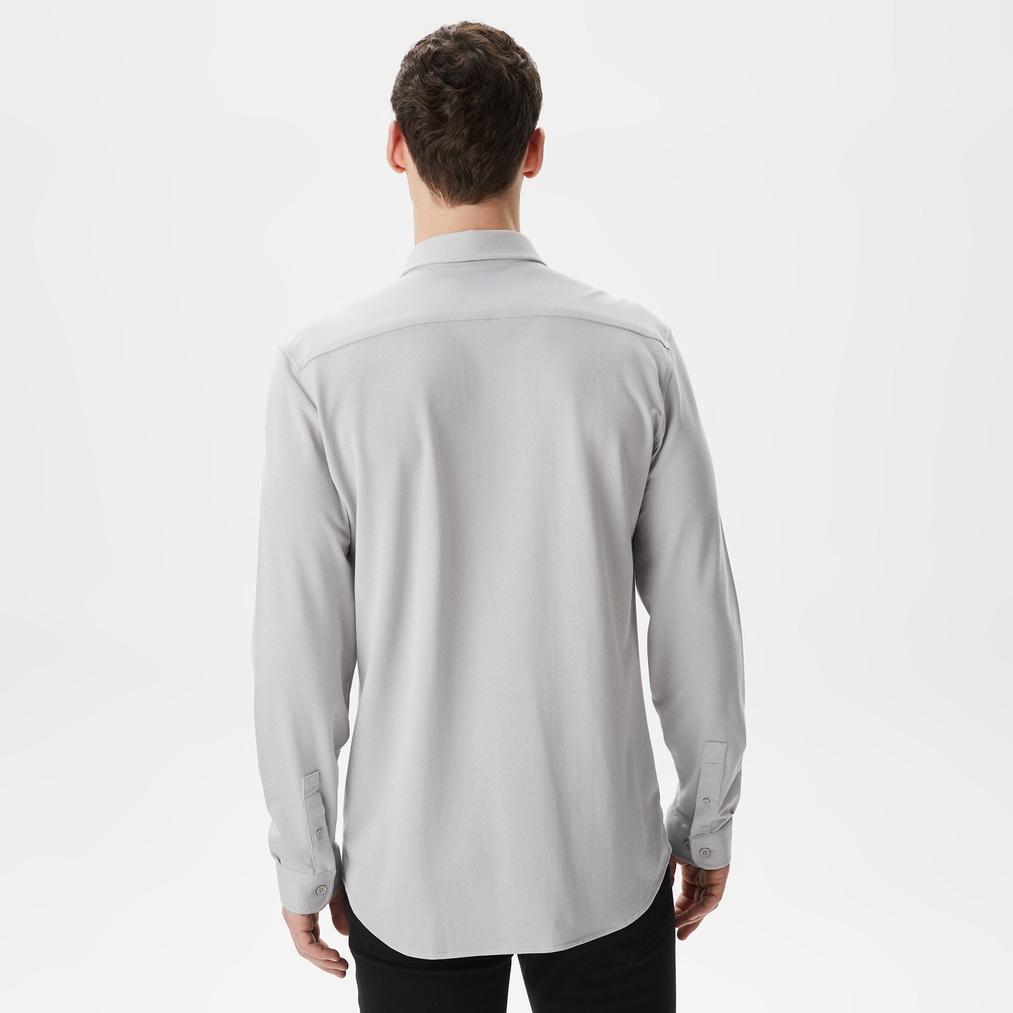 Lacoste Erkek Slim Fit Düğmeli Yaka Gri Gömlek