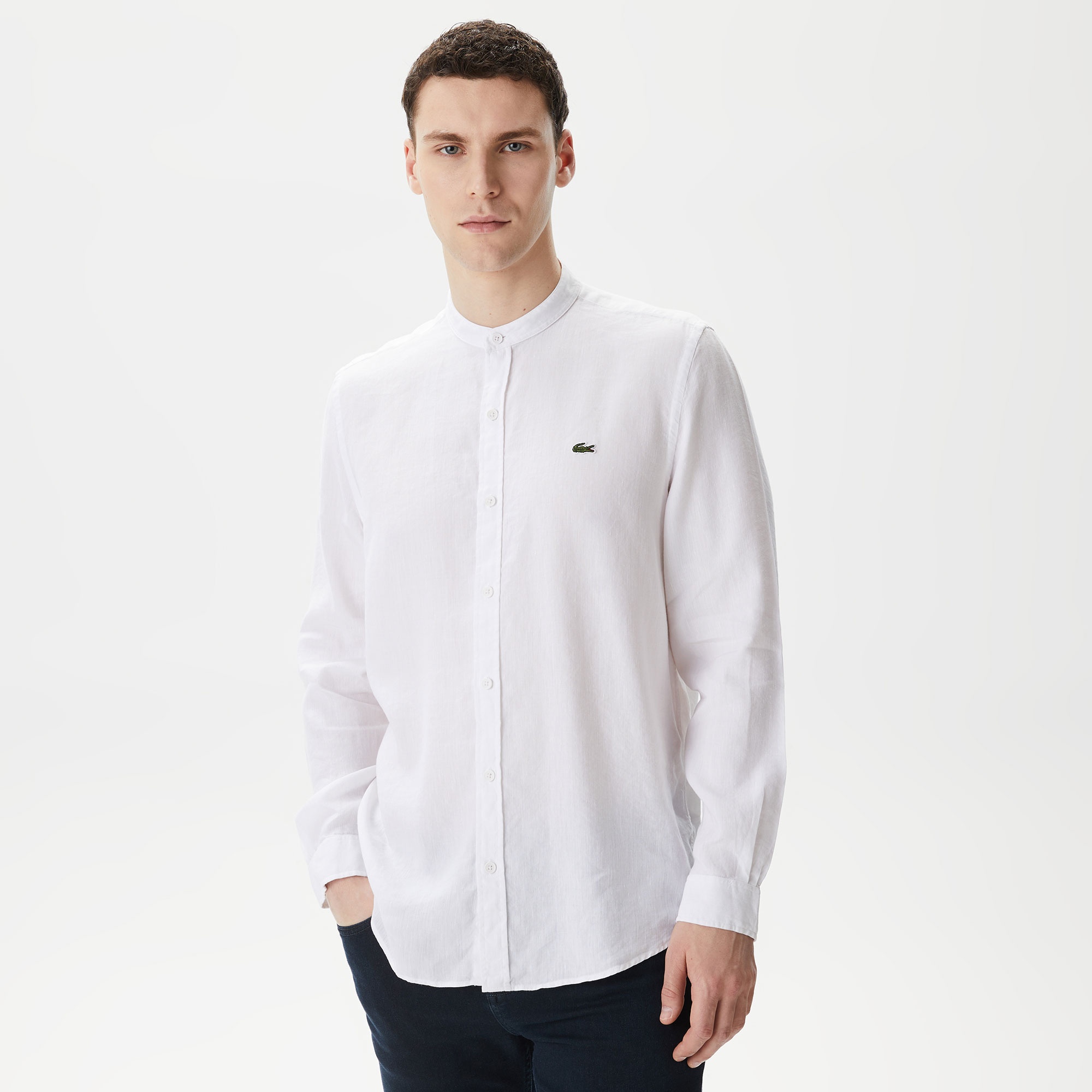 Lacoste Erkek Regular Fit Beyaz Gömlek