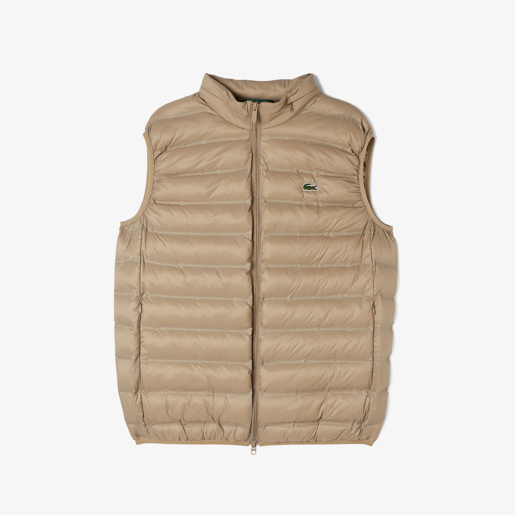 Lacoste Erkek Dik Yaka Kapitone Bej Yelek