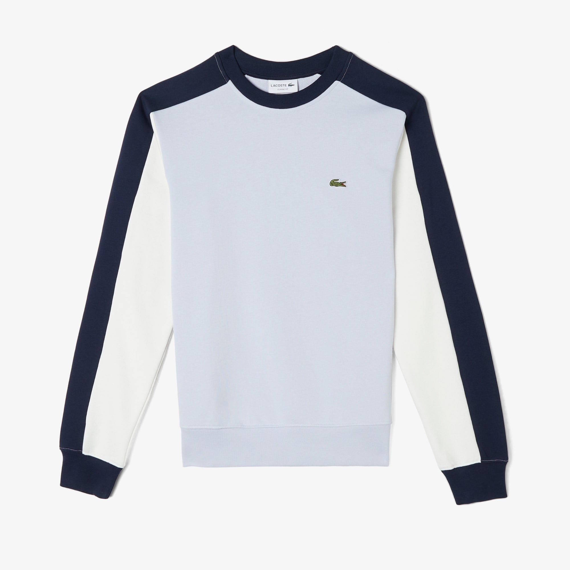 Lacoste Erkek Classic Fit Bisiklet Yaka Renk Bloklu Mavi Sweatshirt