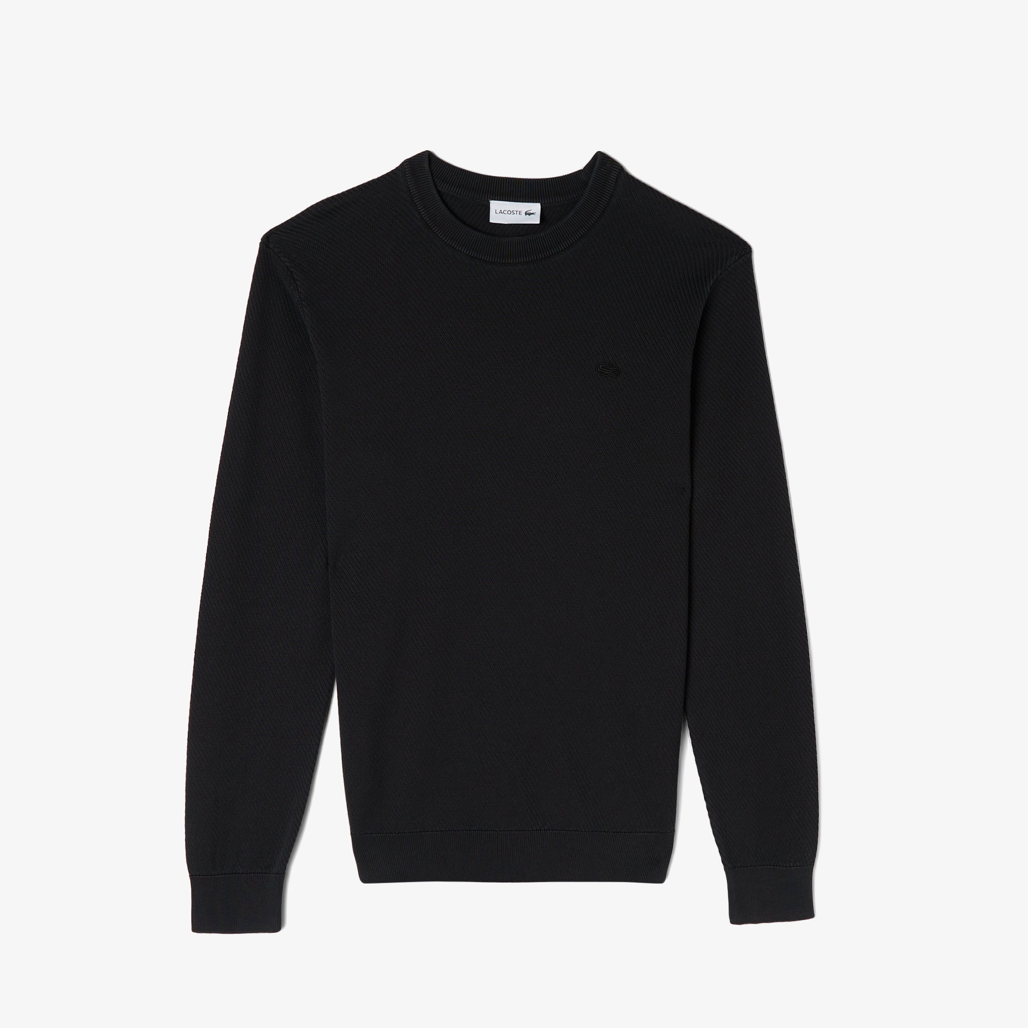Lacoste Erkek Regular Fit Bisiklet Yaka Siyah Kazak