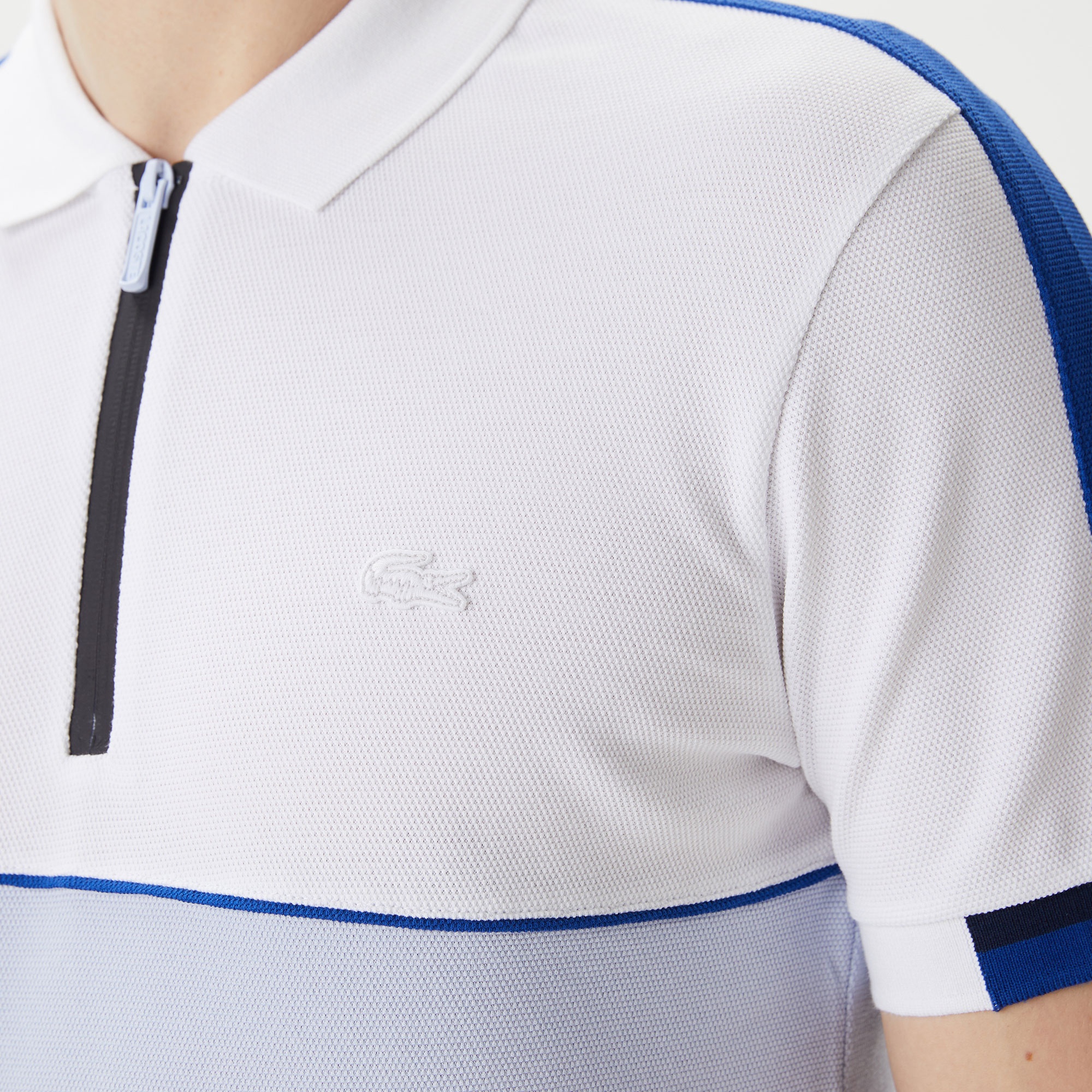 Lacoste Erkek Regular Fit Renk bloklu Mavi Polo