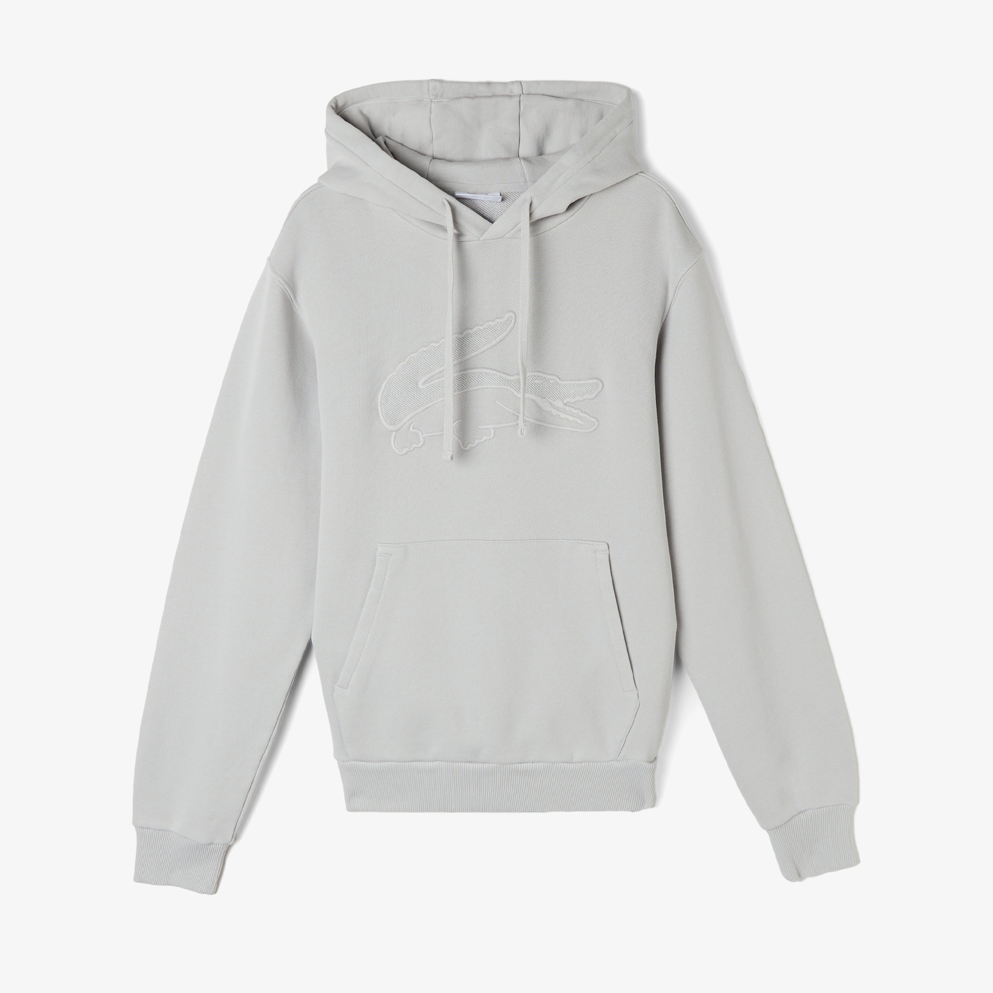 Lacoste Erkek Relaxed Fit Kapüşonlu Gri Sweatshirt