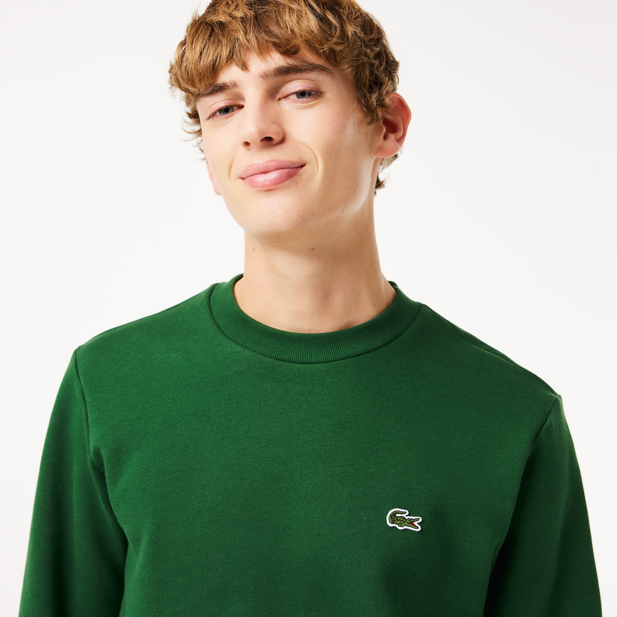 Lacoste Erkek Classic Fit Bisiklet Yaka Organik Pamuk Koyu Yeşil Sweatshirt