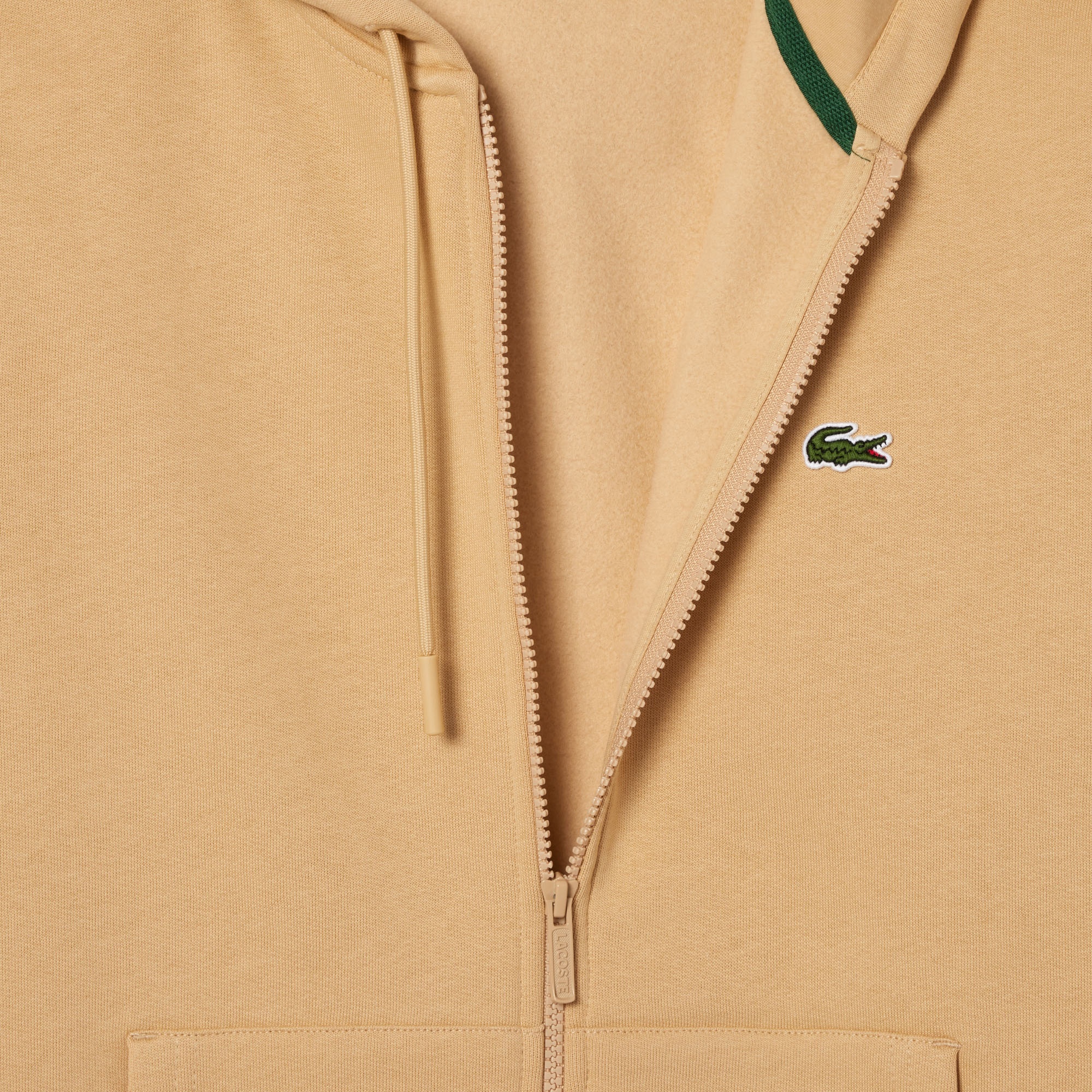 Lacoste Erkek Classic Fit Fermuarlı Bej Sweatshirt