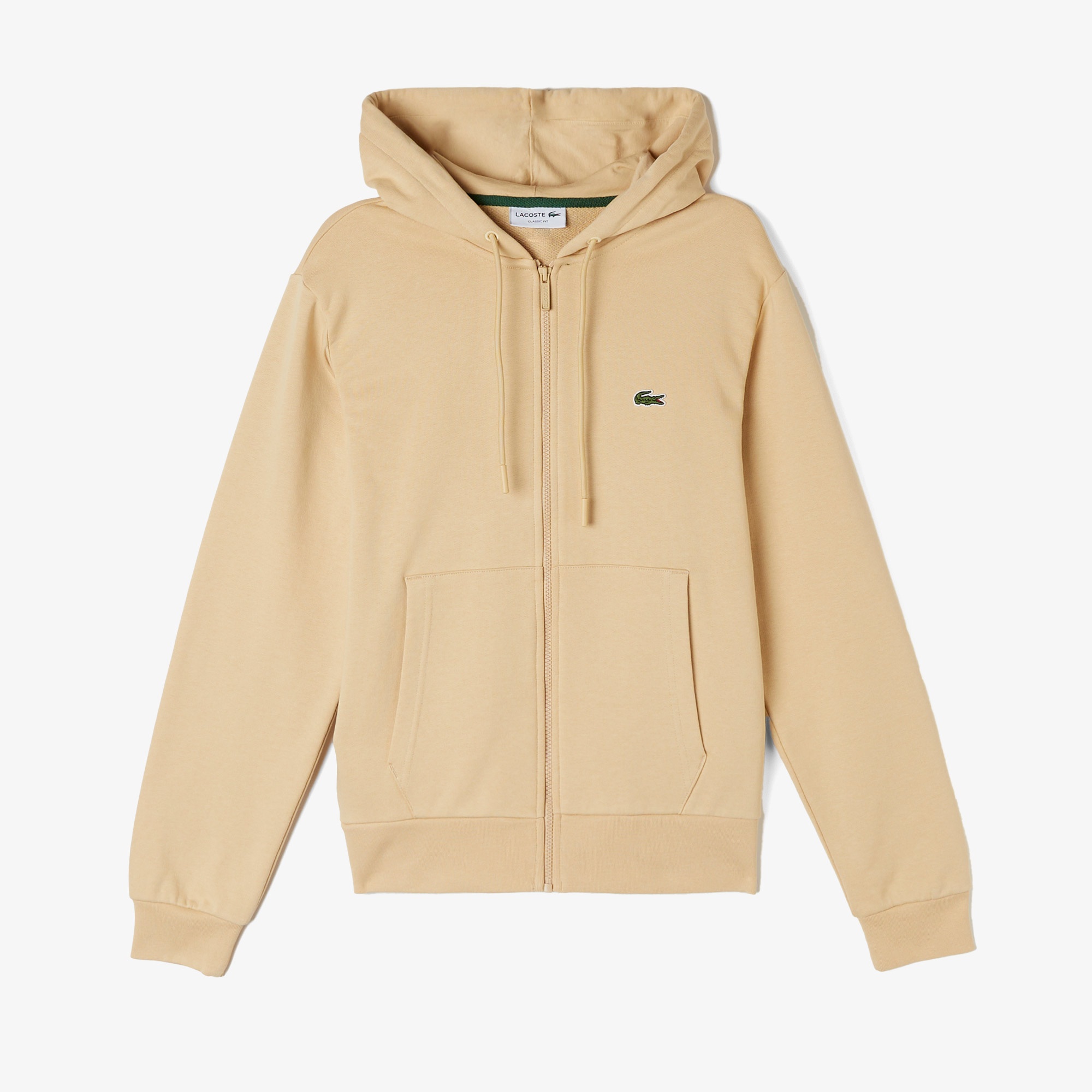 Lacoste Erkek Classic Fit Fermuarlı Bej Sweatshirt