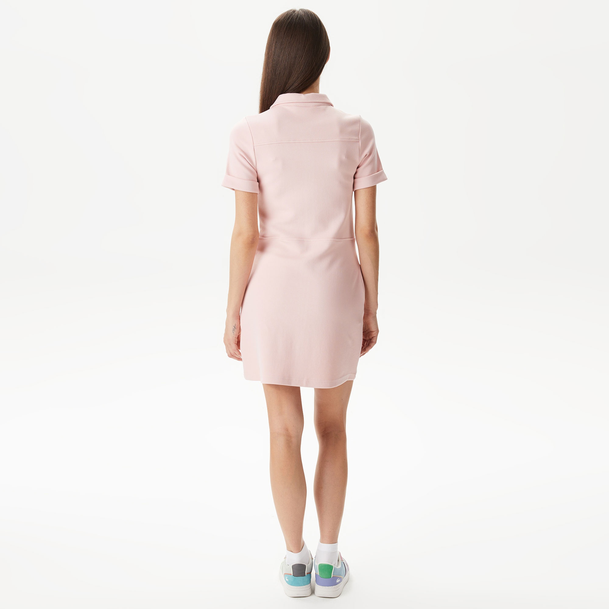 Lacoste Kadın Straight Fit Pembe Elbise