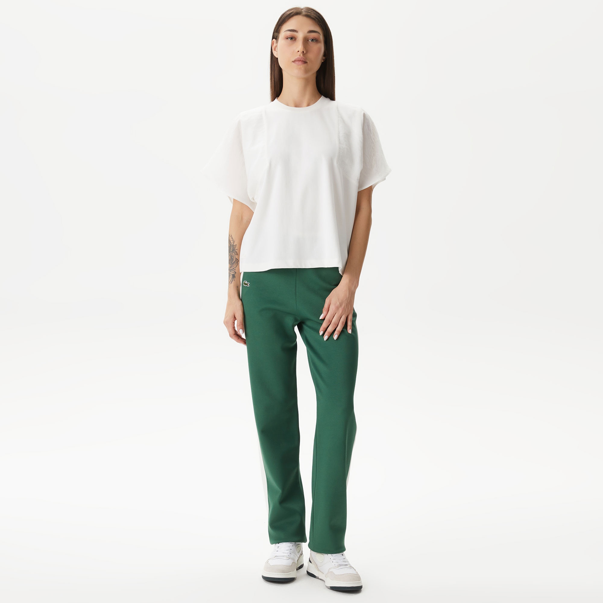 Lacoste Kadın Straight Fit Yeşil Eşofman Altı