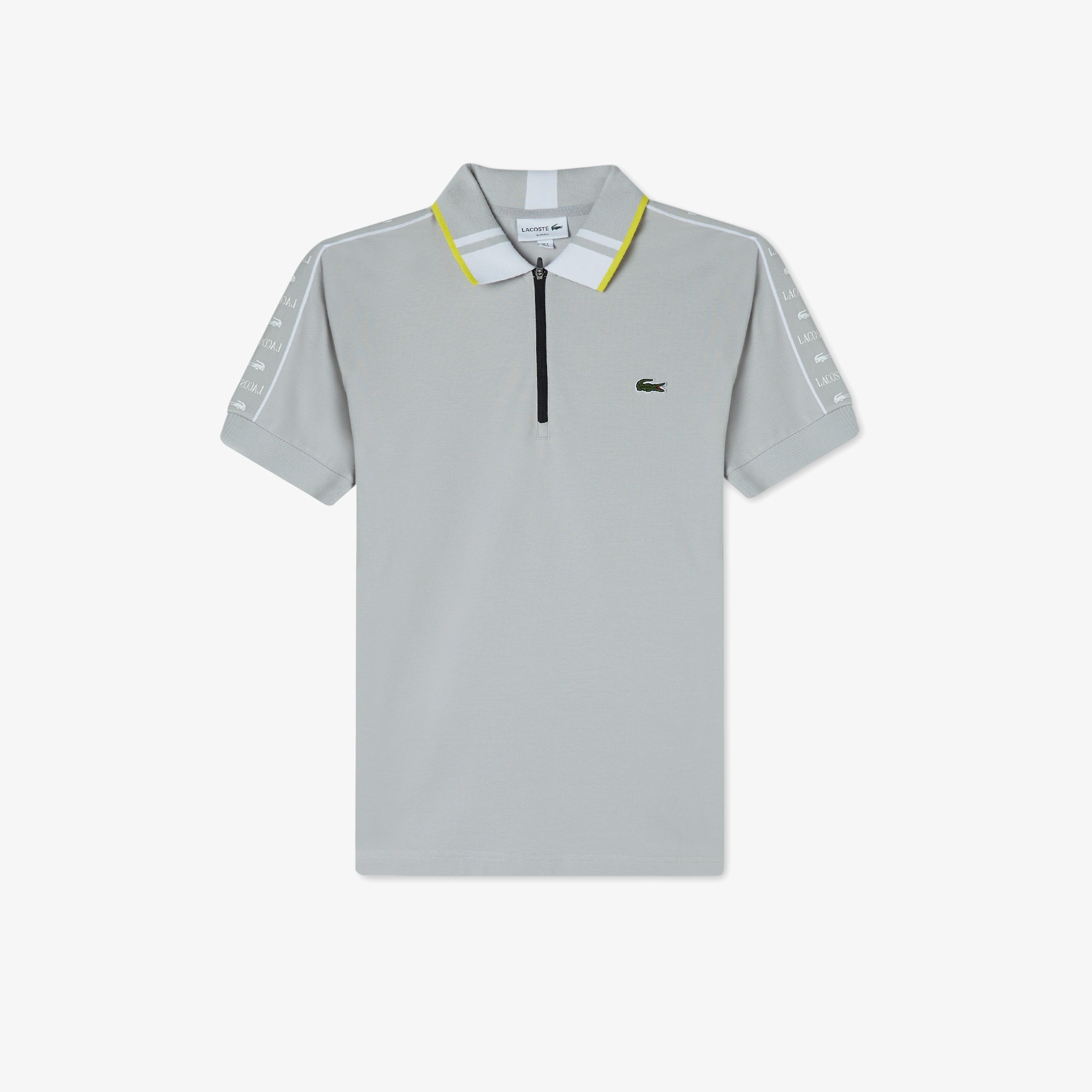 Lacoste Erkek Regular Fit Fermuarlı Yaka Gri Polo
