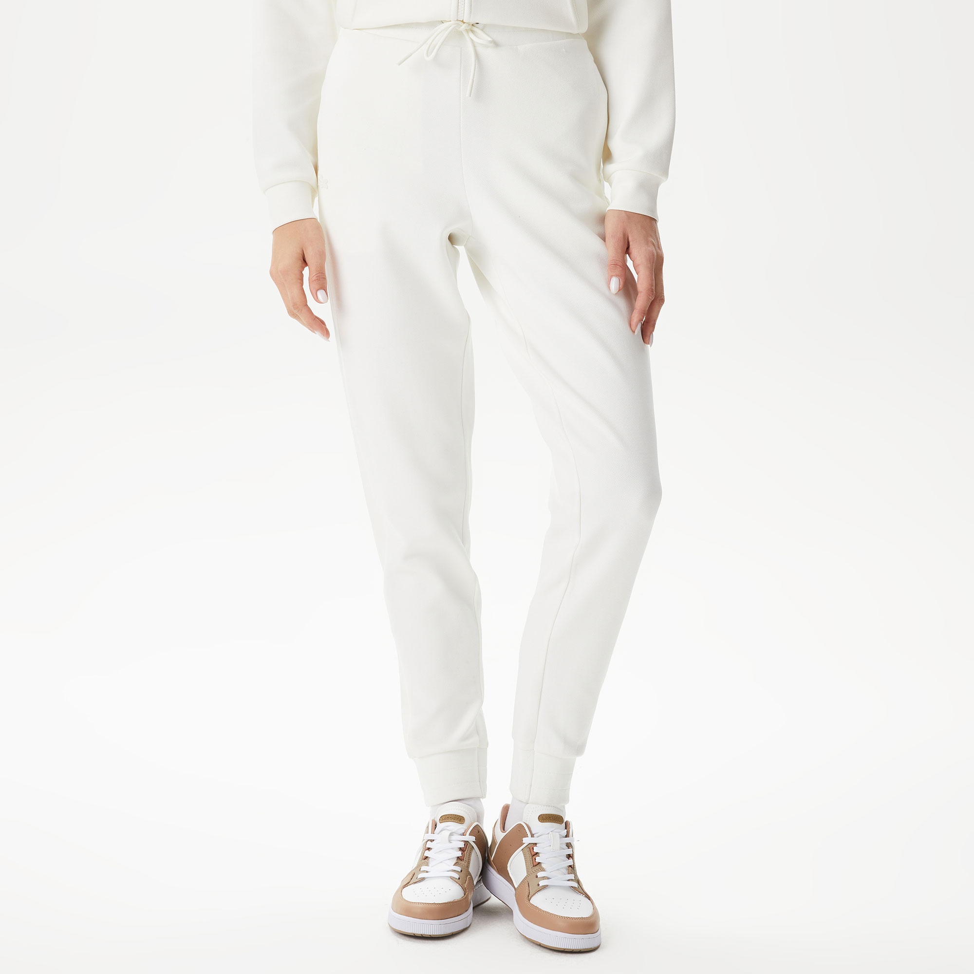 Lacoste Kadın Jogger Beyaz Eşofman Altı