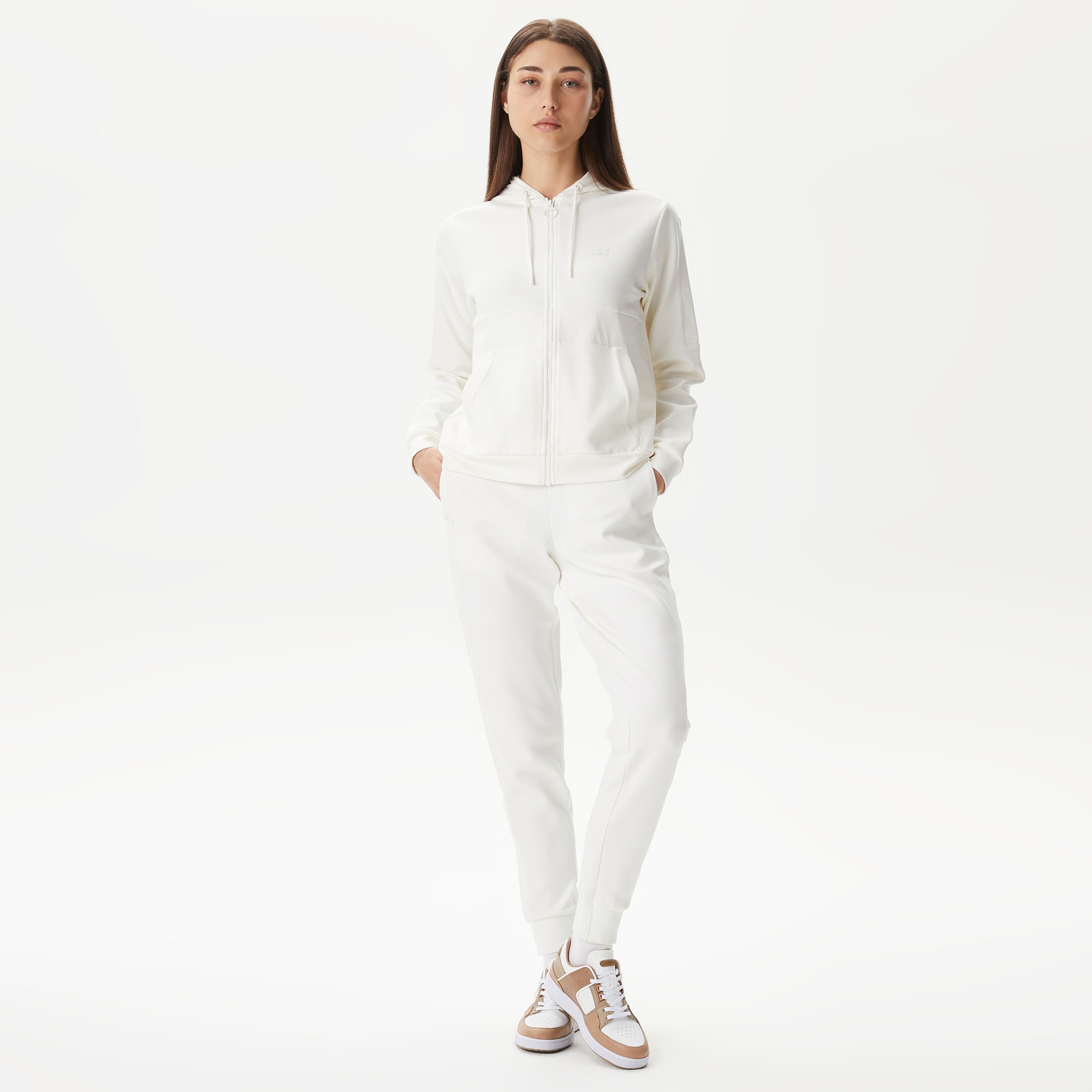 Lacoste Kadın Jogger Beyaz Eşofman Altı