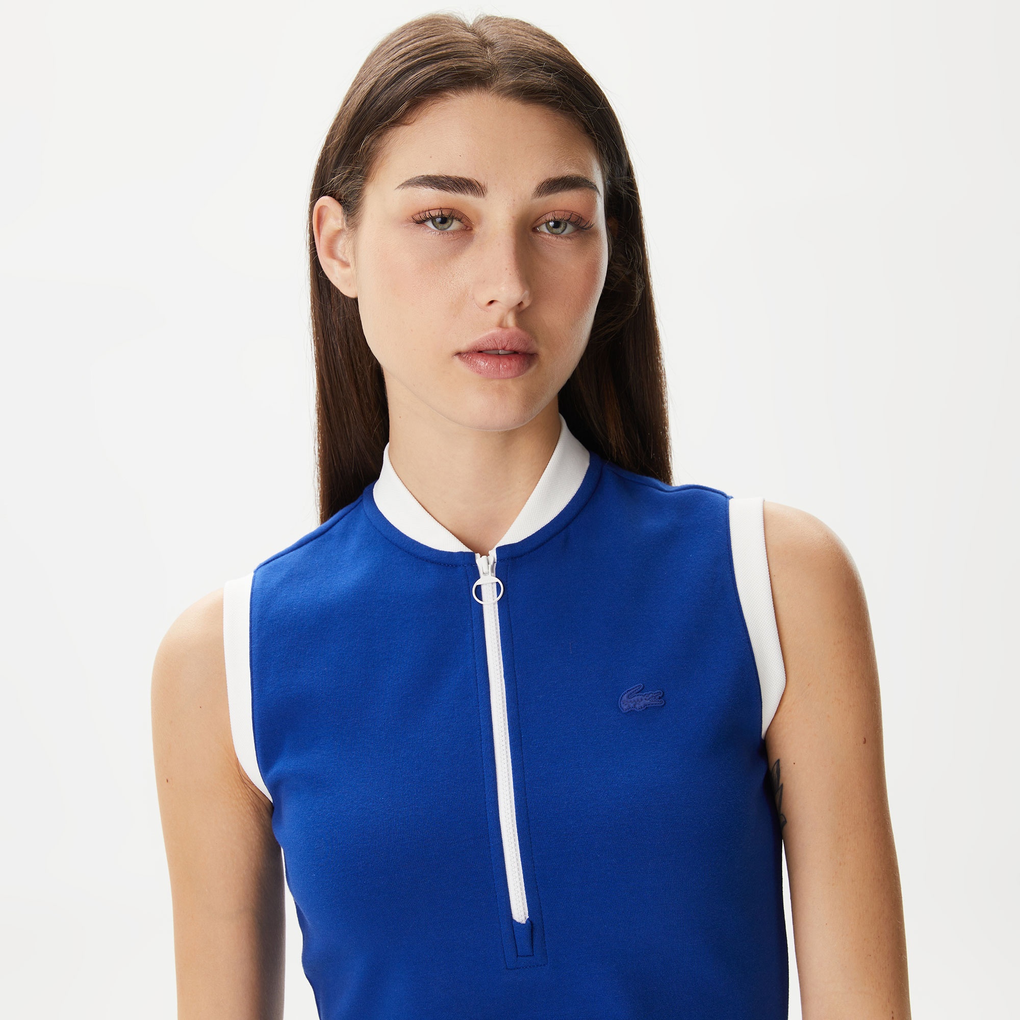 Lacoste Kadın Flare Fit Lacivert Elbise