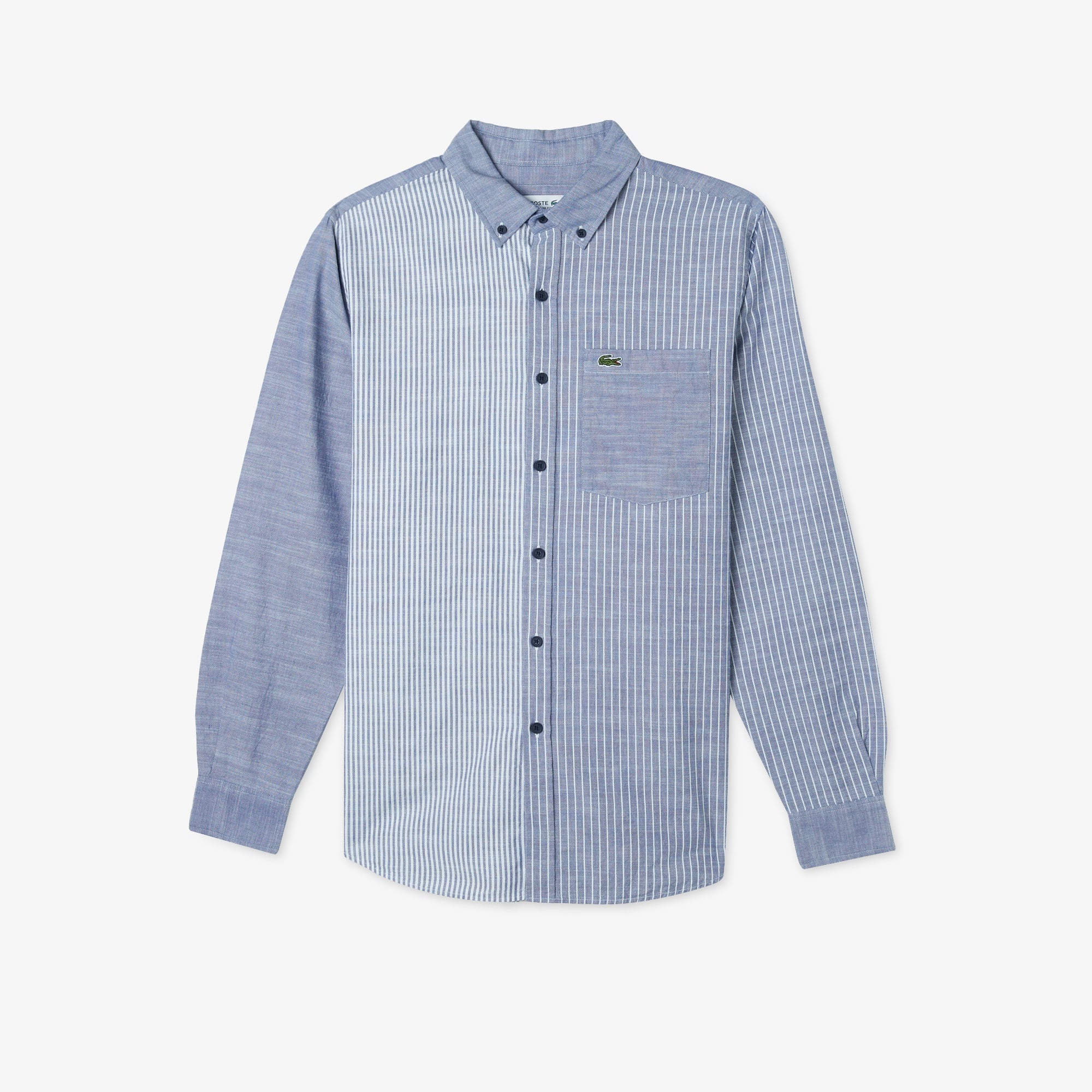 Lacoste Erkek Regular Fit Çizgili Lacivert Gömlek