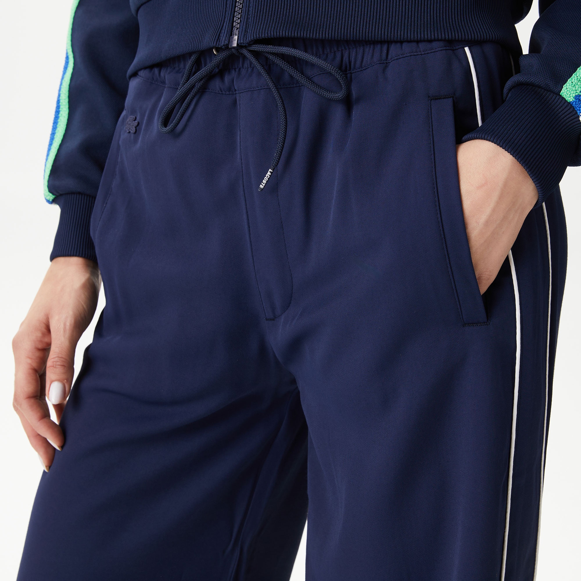 Lacoste Kadın Wide Fit Lacivert Pantolon