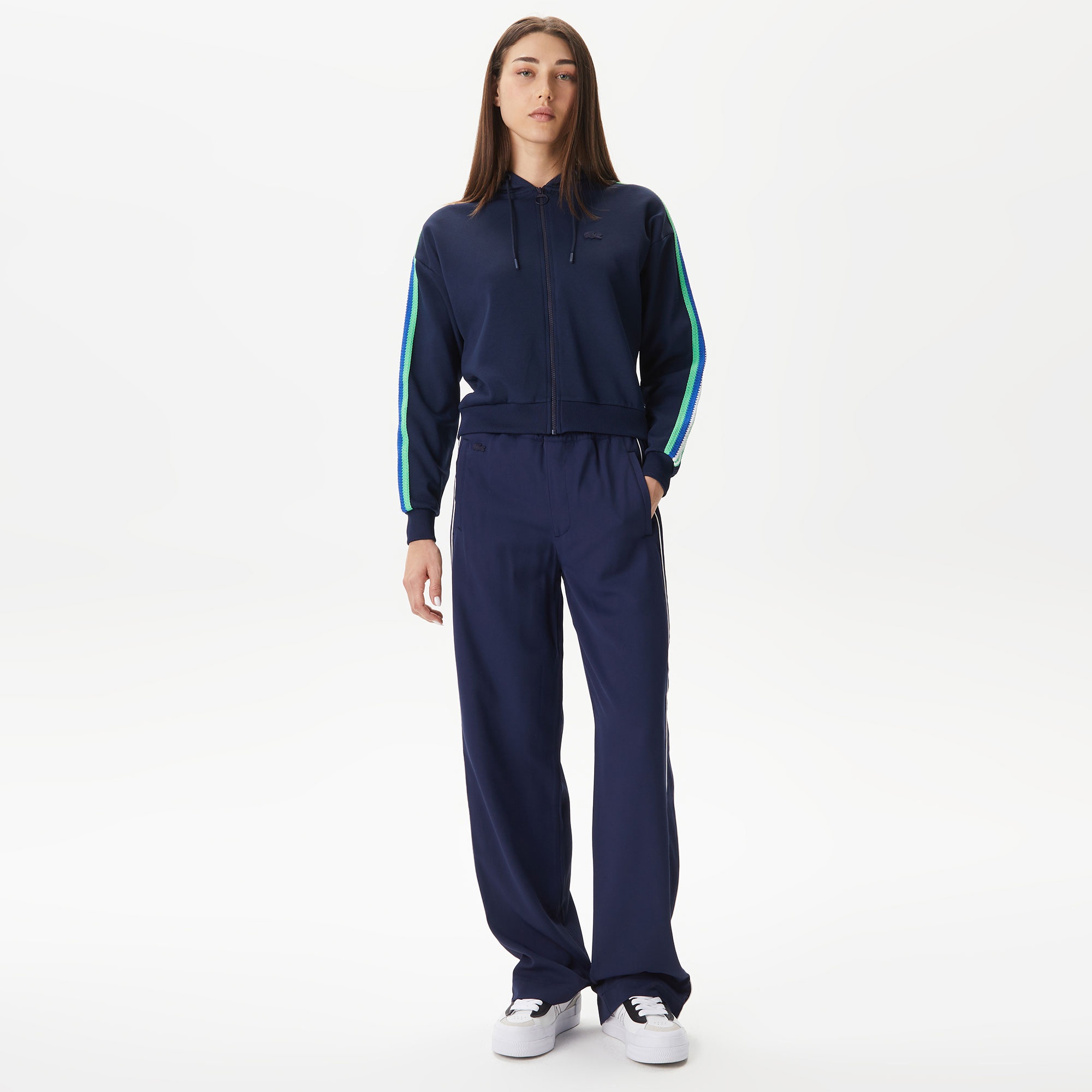 Lacoste Kadın Wide Fit Lacivert Pantolon