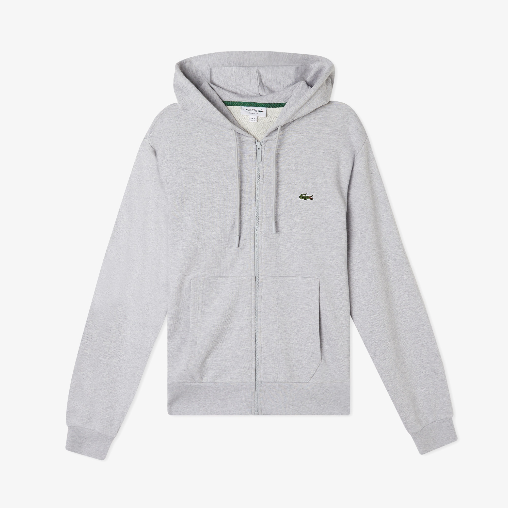 Lacoste Erkek Classic Fit Fermuarlı Gri Sweatshirt