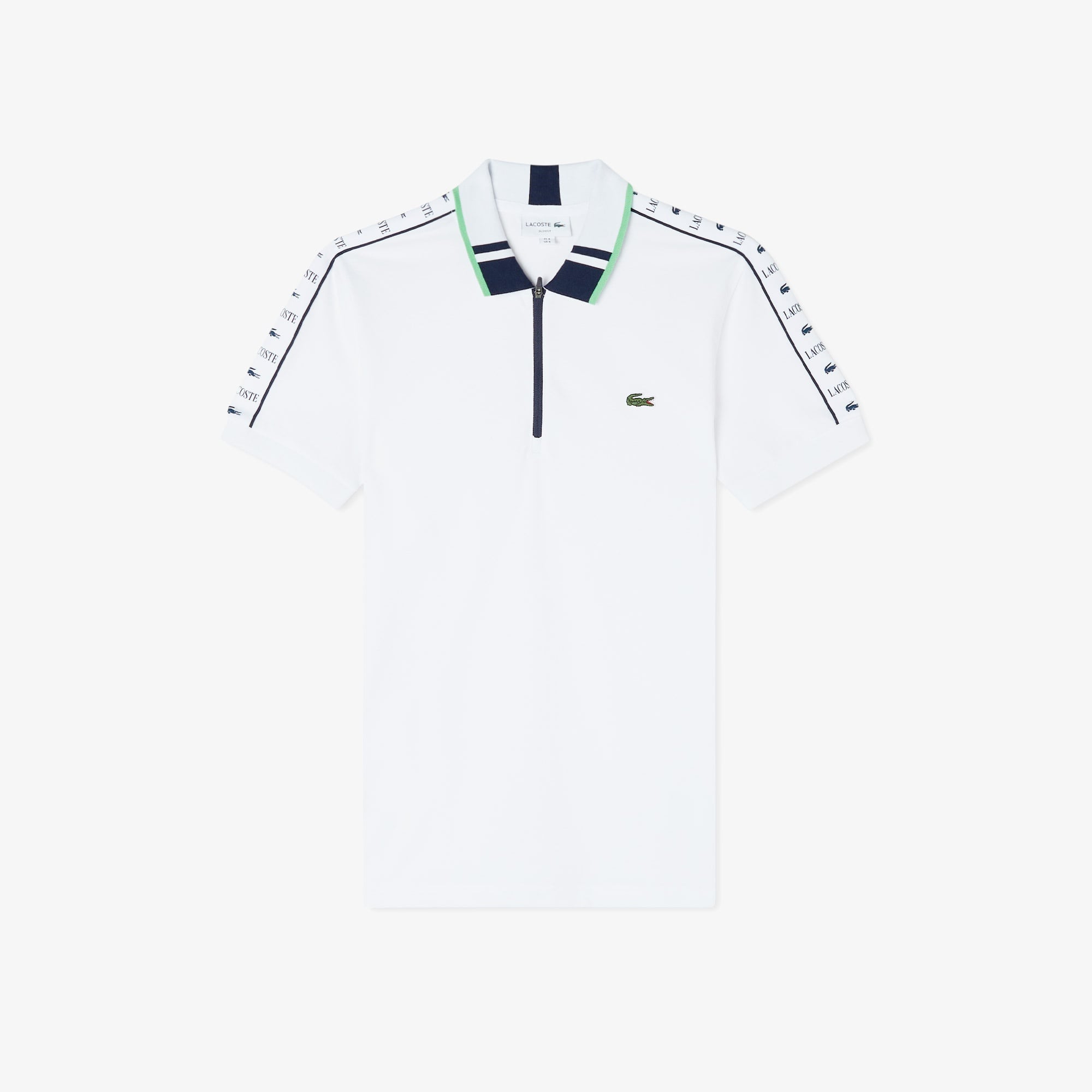 Lacoste Erkek Regular Fit Fermuarlı Yaka Beyaz Polo