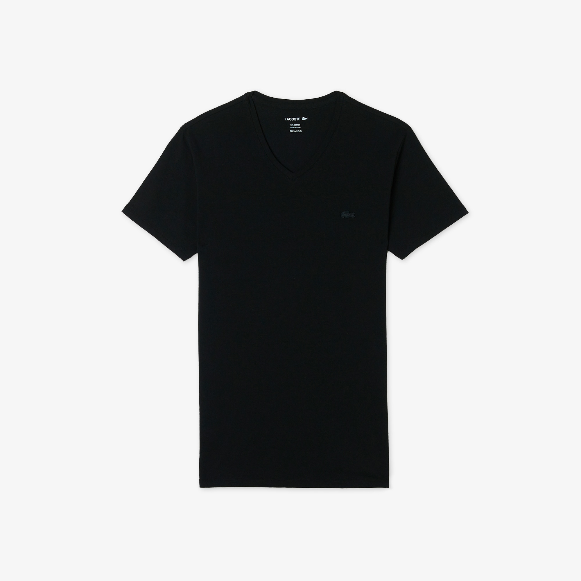 Lacoste Erkek Slim Fit V yaka Siyah T-Shirt