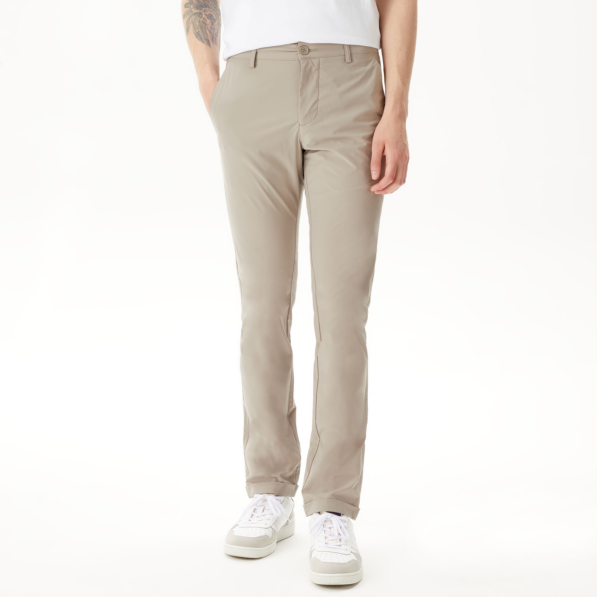 Lacoste Erkek Slim Fit Chino Gri Pantolon