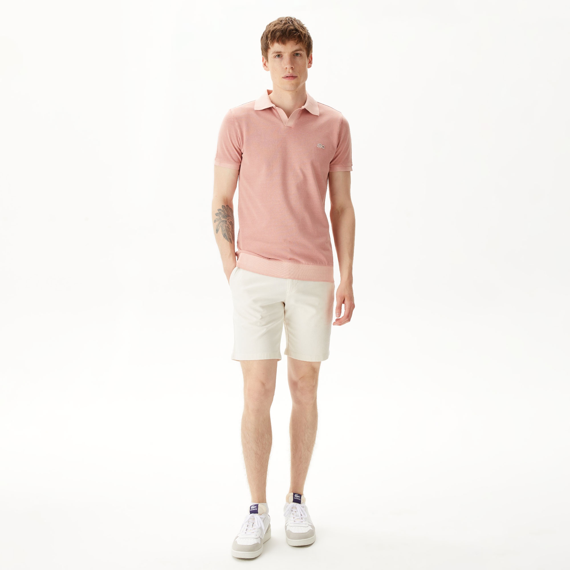 Lacoste Erkek Slim Fit Krem Bermuda