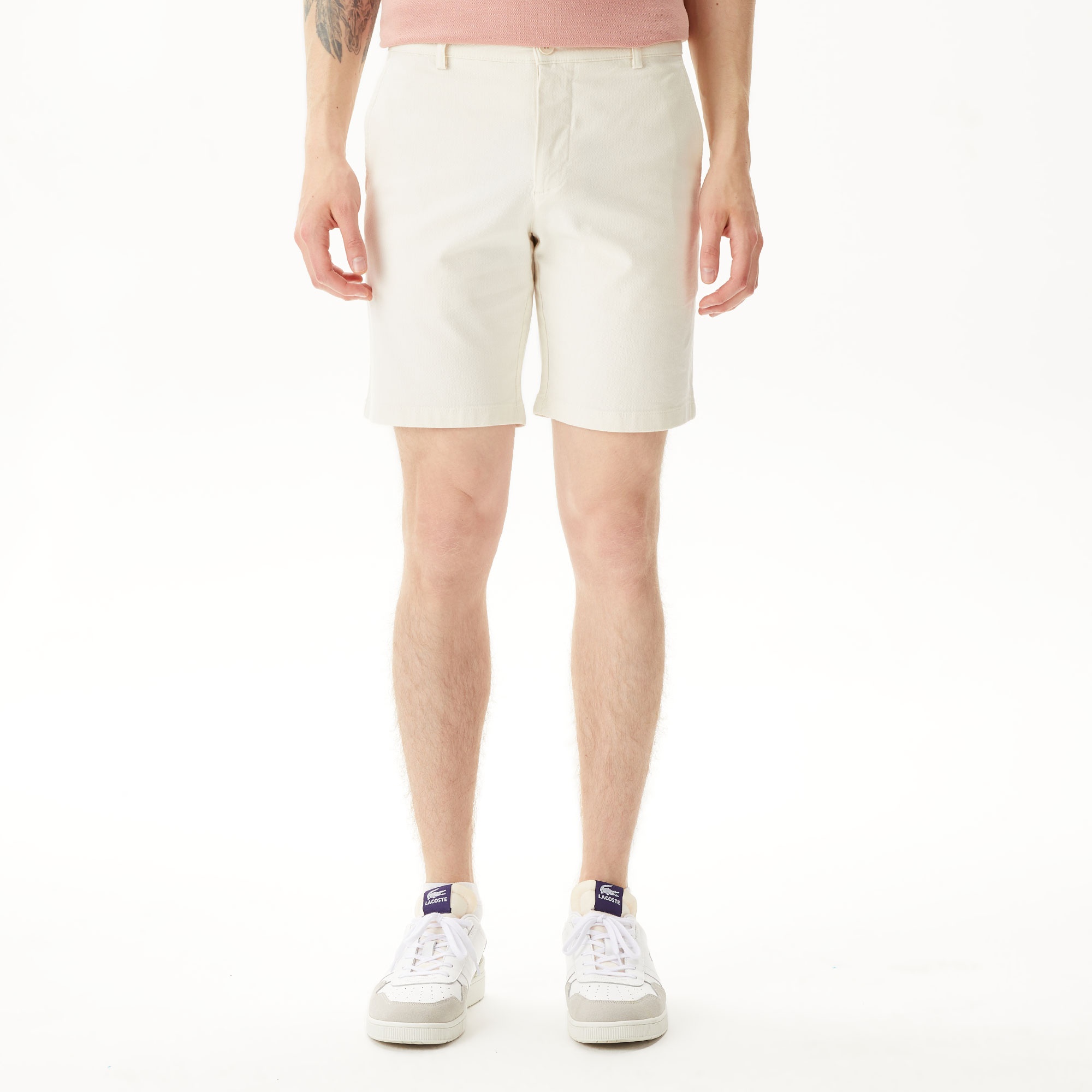 Lacoste Erkek Slim Fit Krem Bermuda