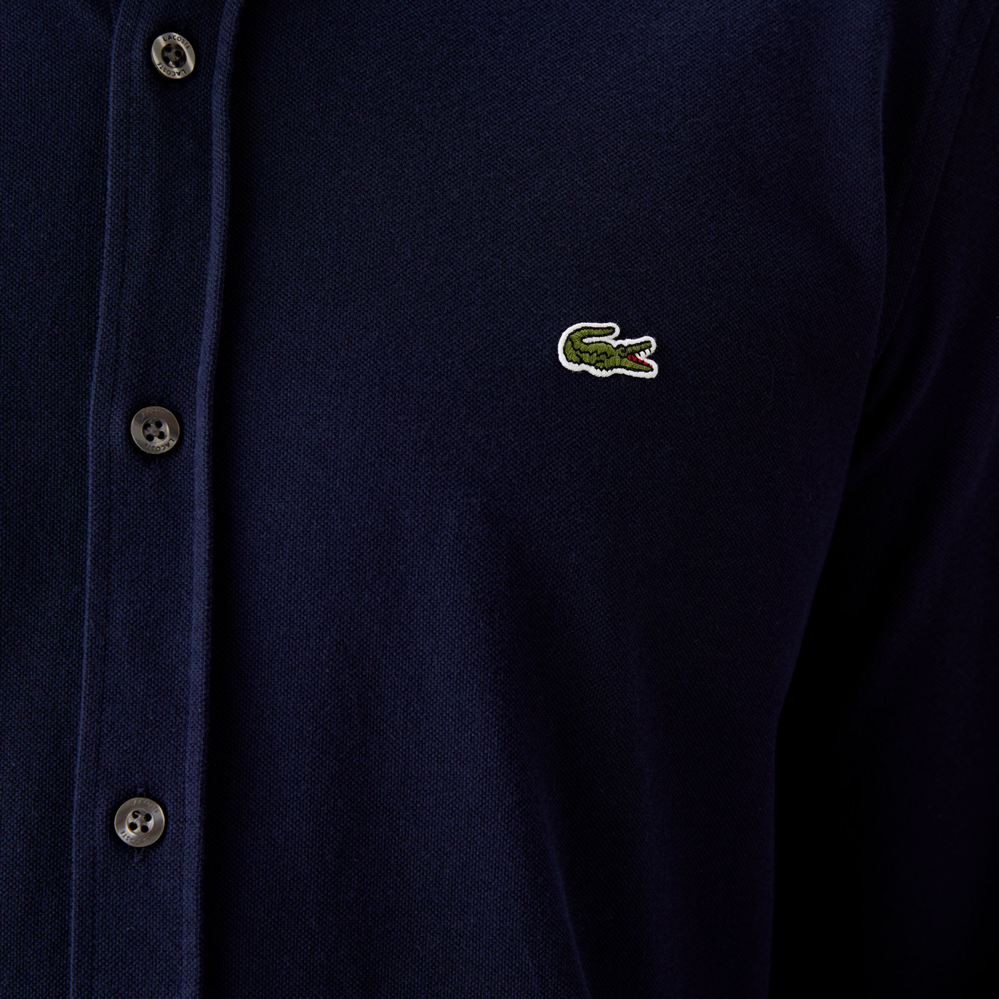 Lacoste Erkek Slim Fit Lacivert Gömlek