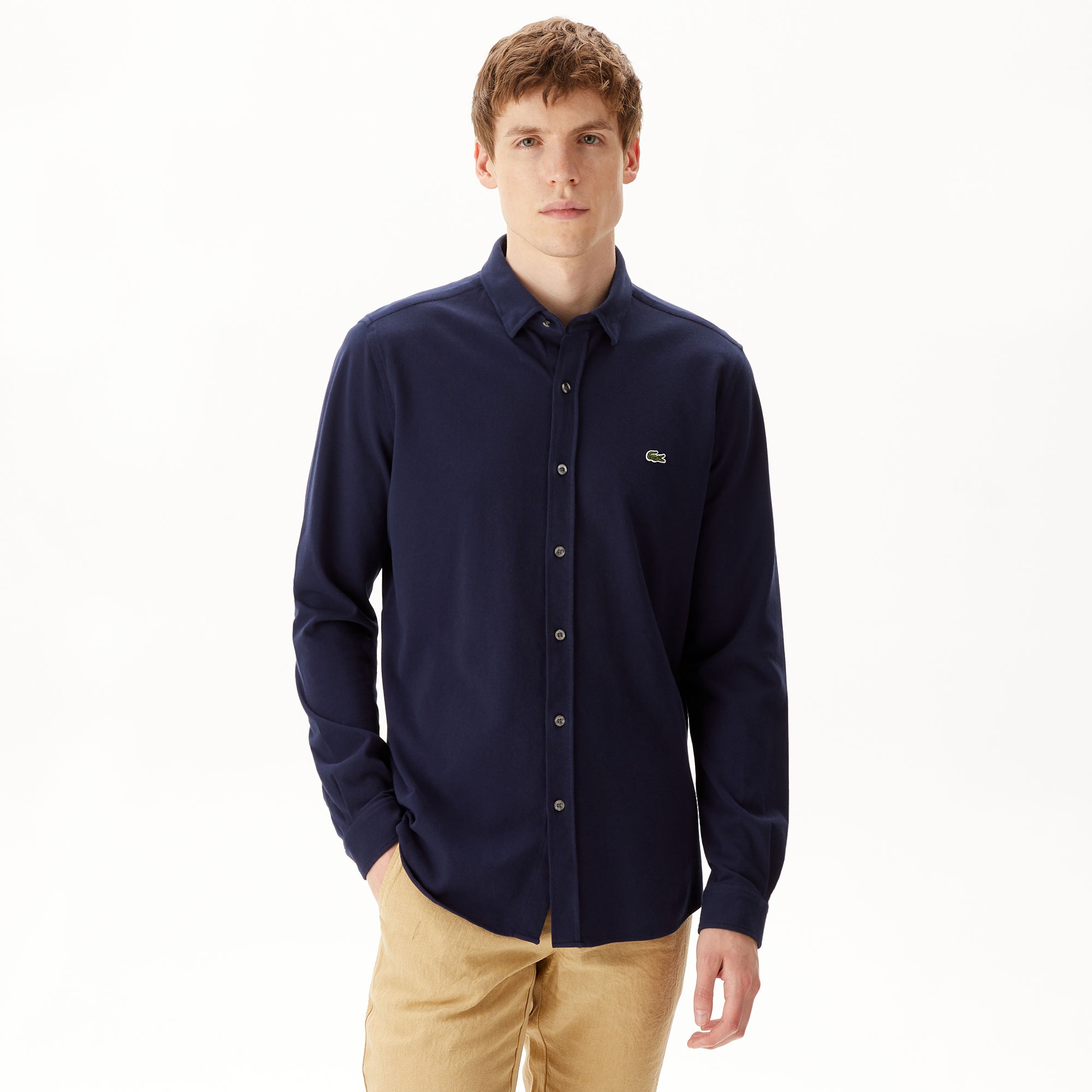 Lacoste Erkek Slim Fit Lacivert Gömlek