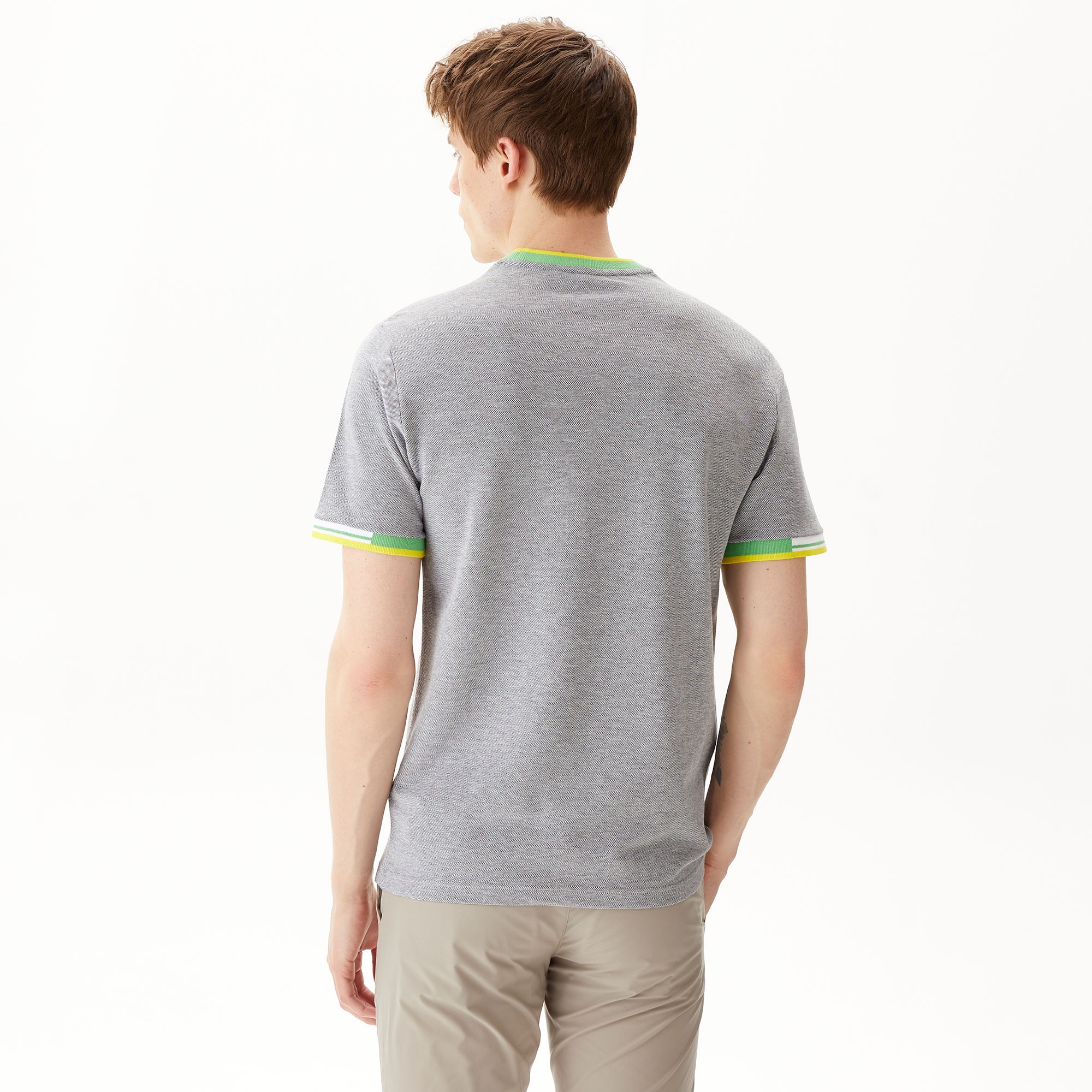 Lacoste Erkek Regular Fit Bisiklet Yaka Gri T-Shirt
